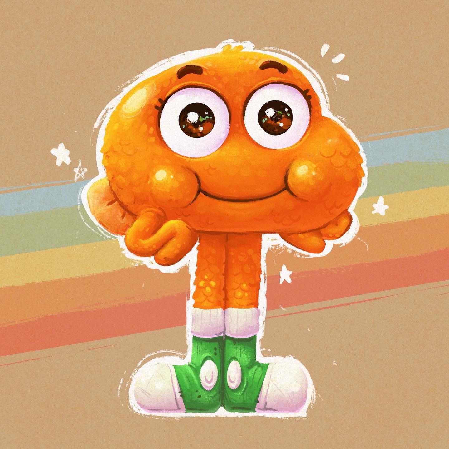 Darwin fanart by me! 💚🧡 r/gumball