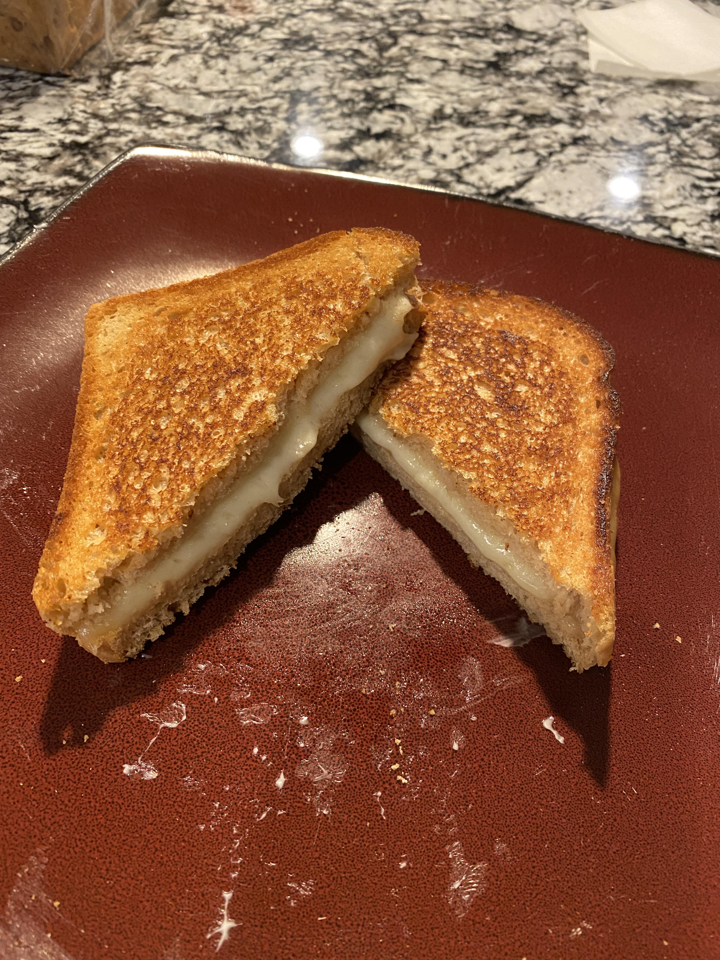 Zero carb grilled cheese with smoked white cheddar r/aldi