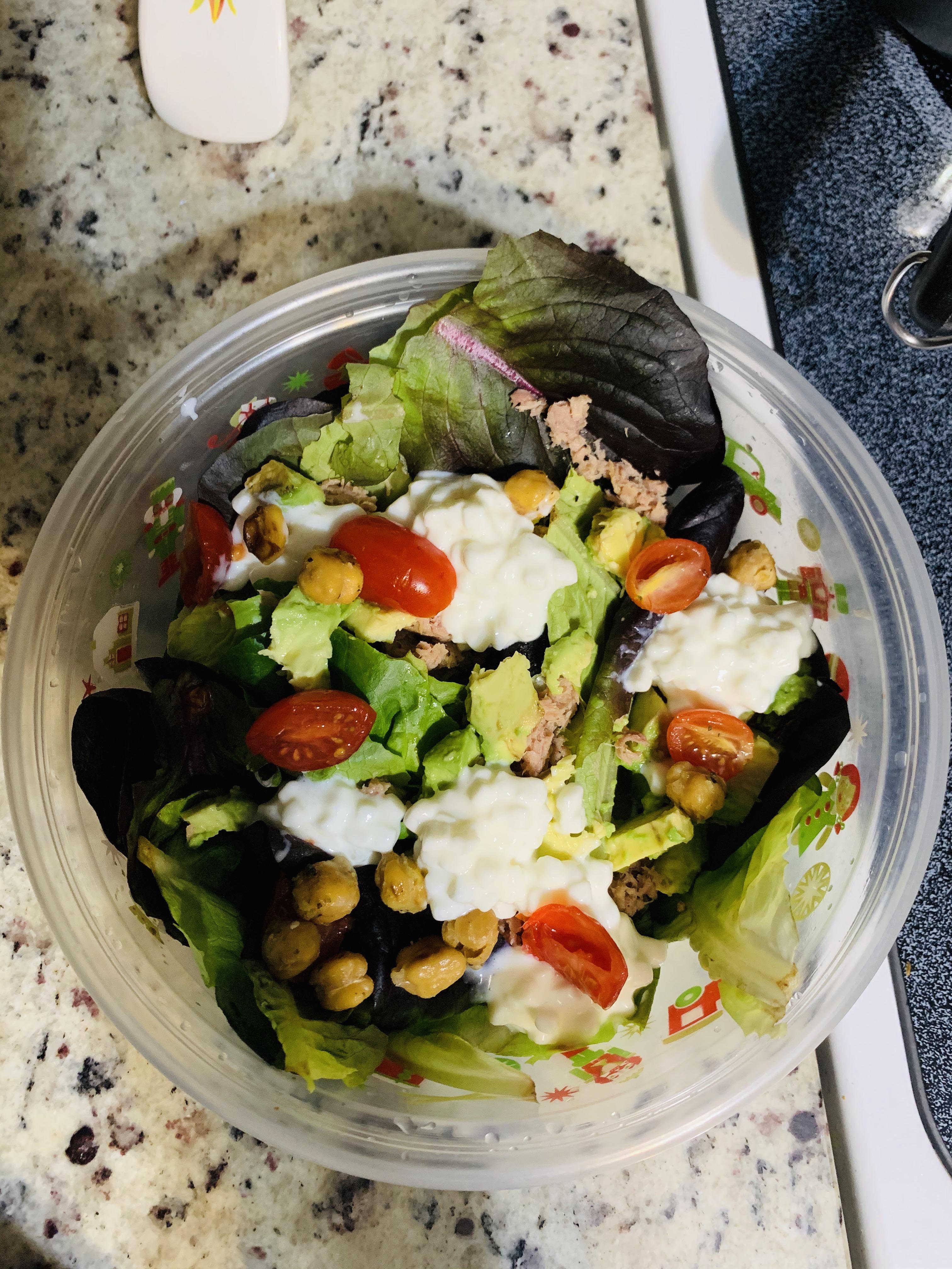 Anyone else loves using cottage cheese as salad dressing ?! 45 cals for