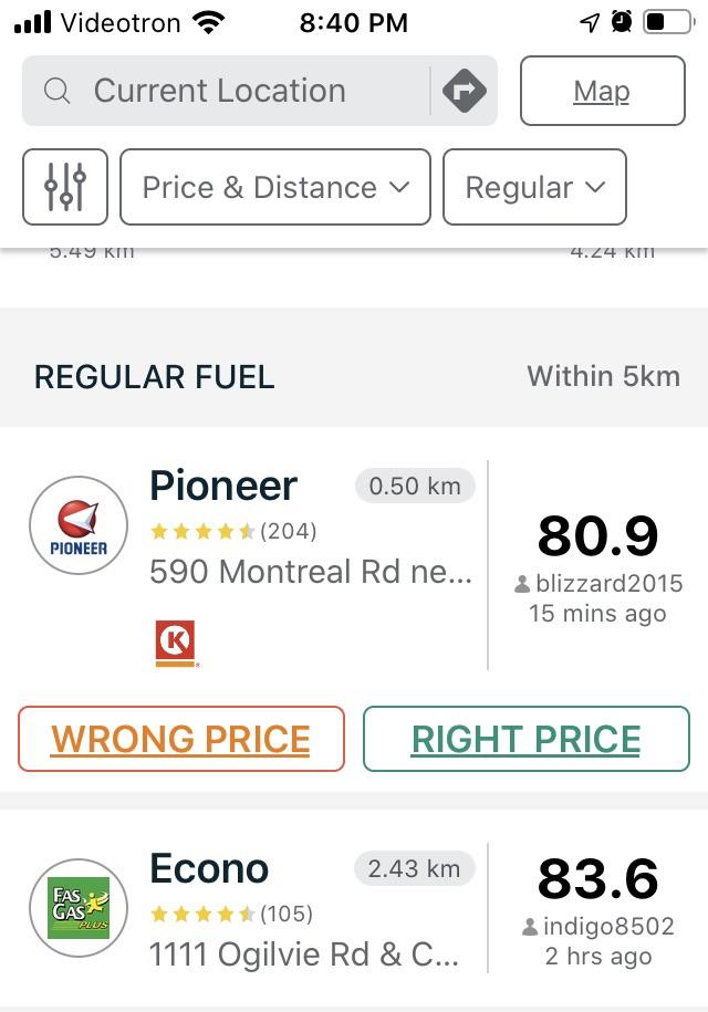 Incredible gas prices r/ottawa