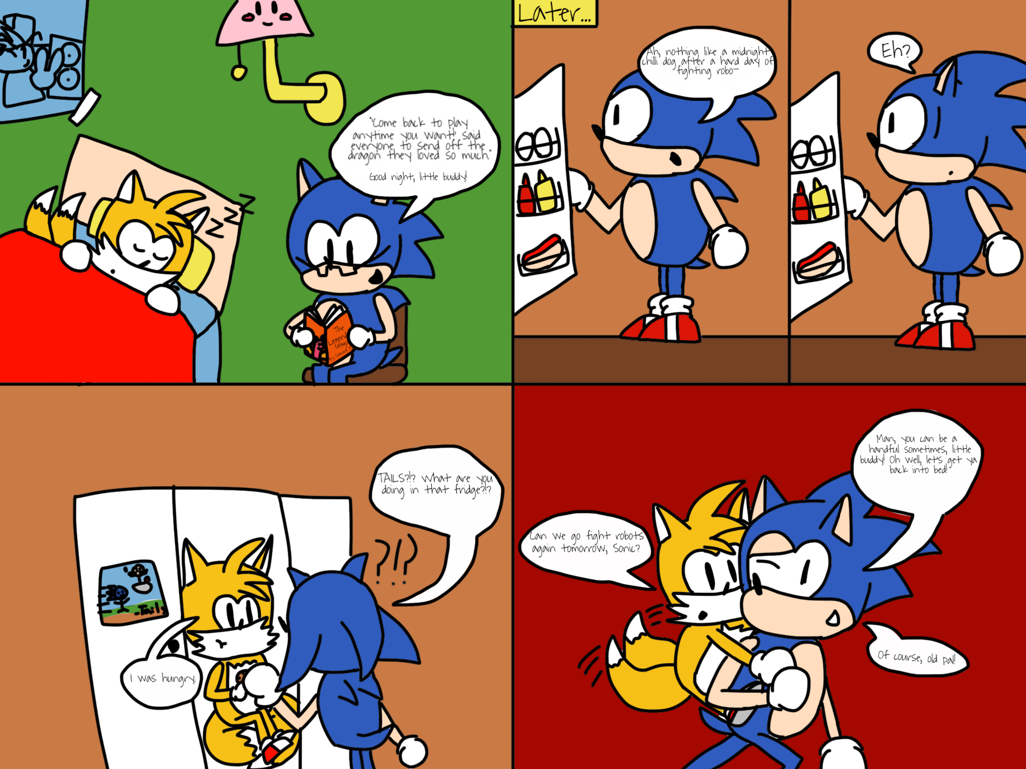 Sonic tucks Tails into bed r/SonicTheHedgehog