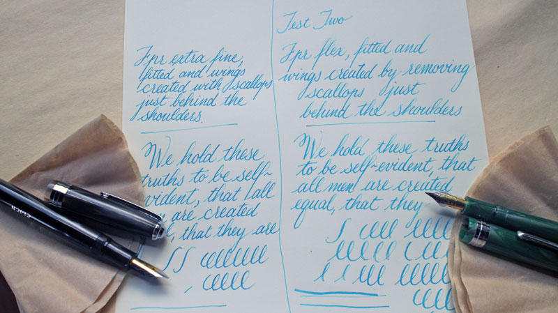 New Tests Which Nib Mod Works Best for Flex fountainpens