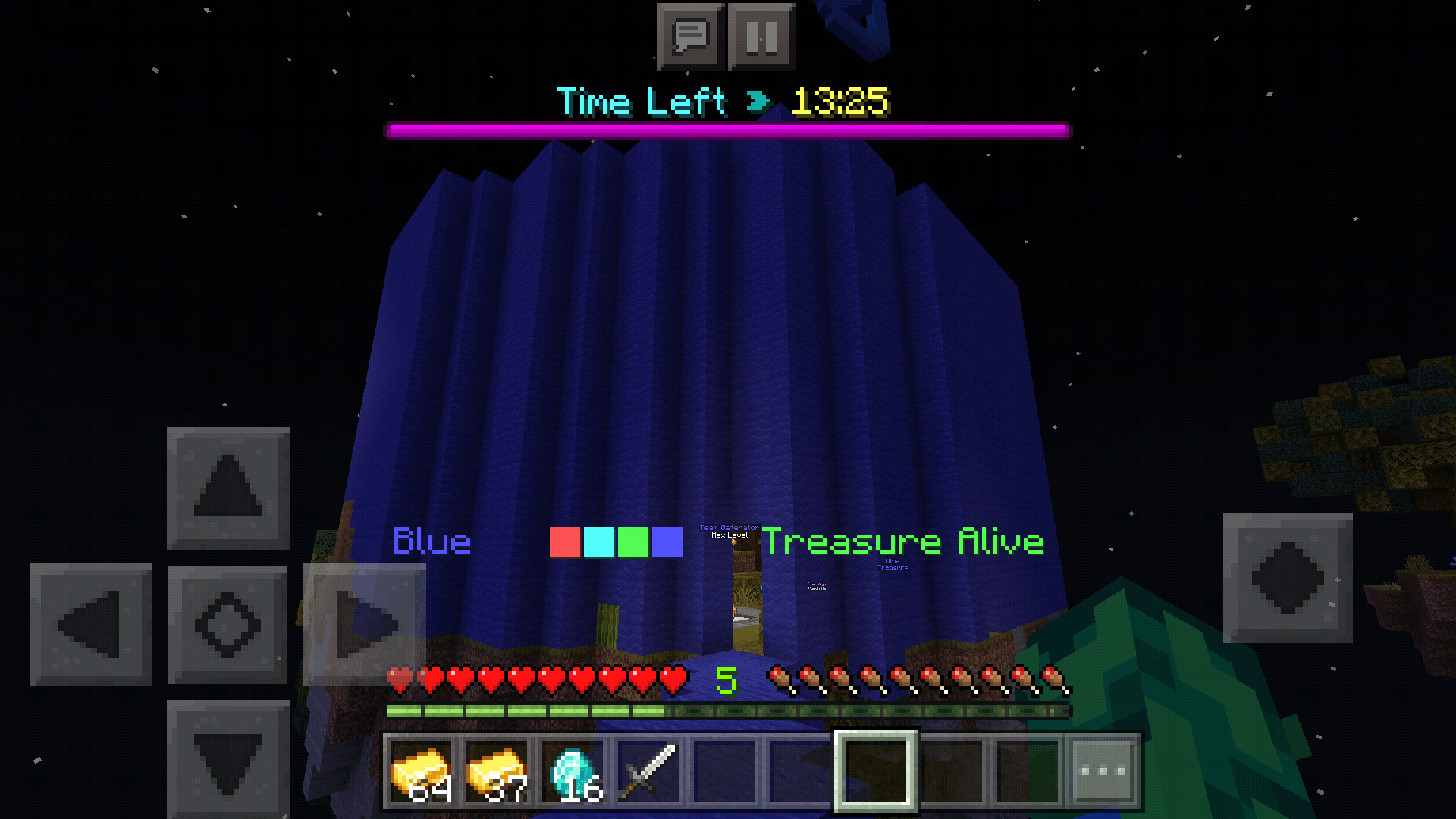 Epic defence in treasure wars😀😀 r/Minecraft