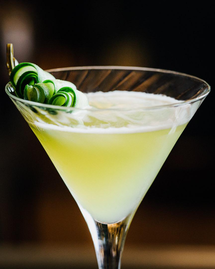 Sake, yuzu and lime martini. Shot for Malt Lounge at The Prince Akatoki