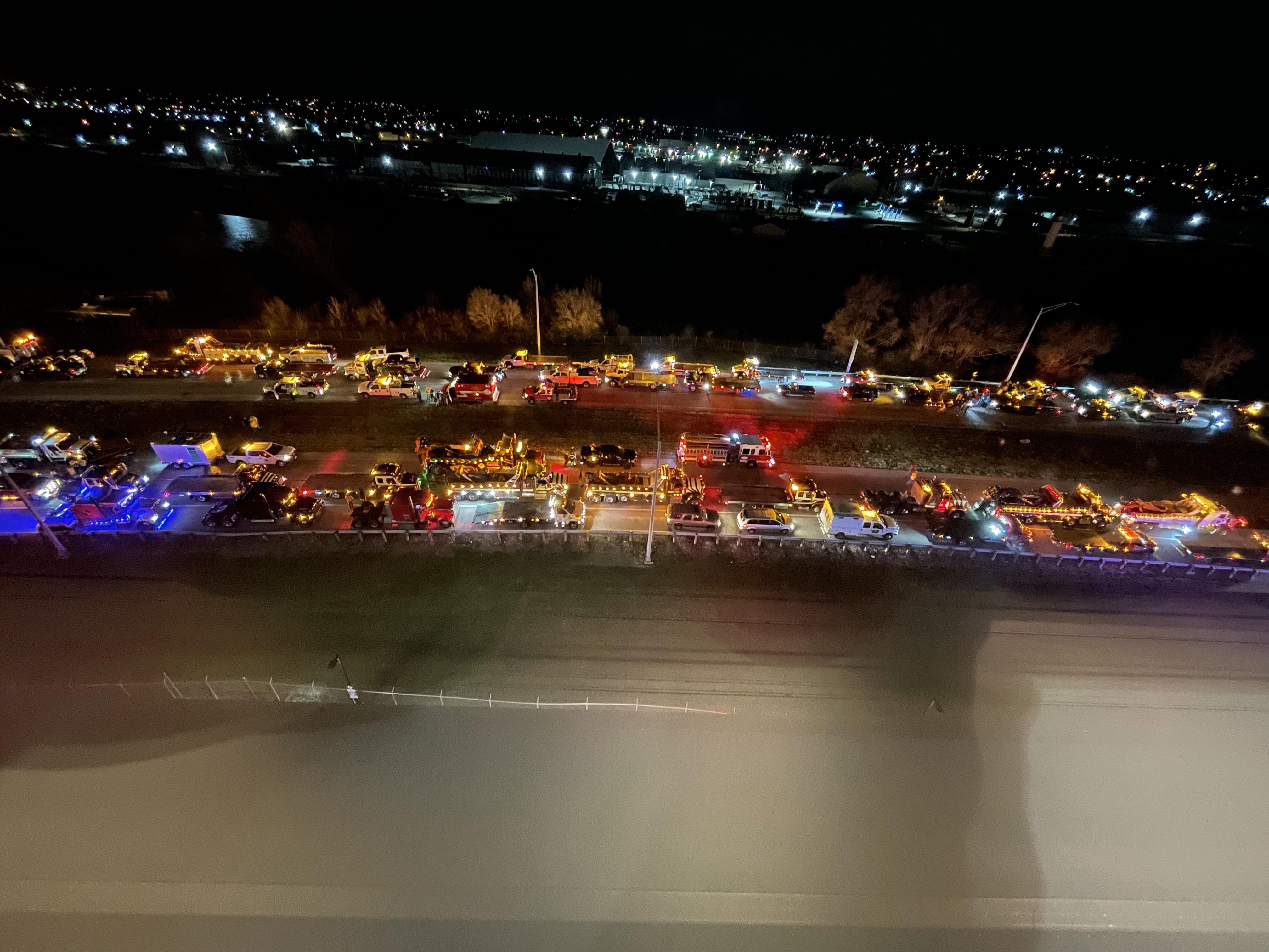 The Christmas Eve siren & light show outside the children’s hospital