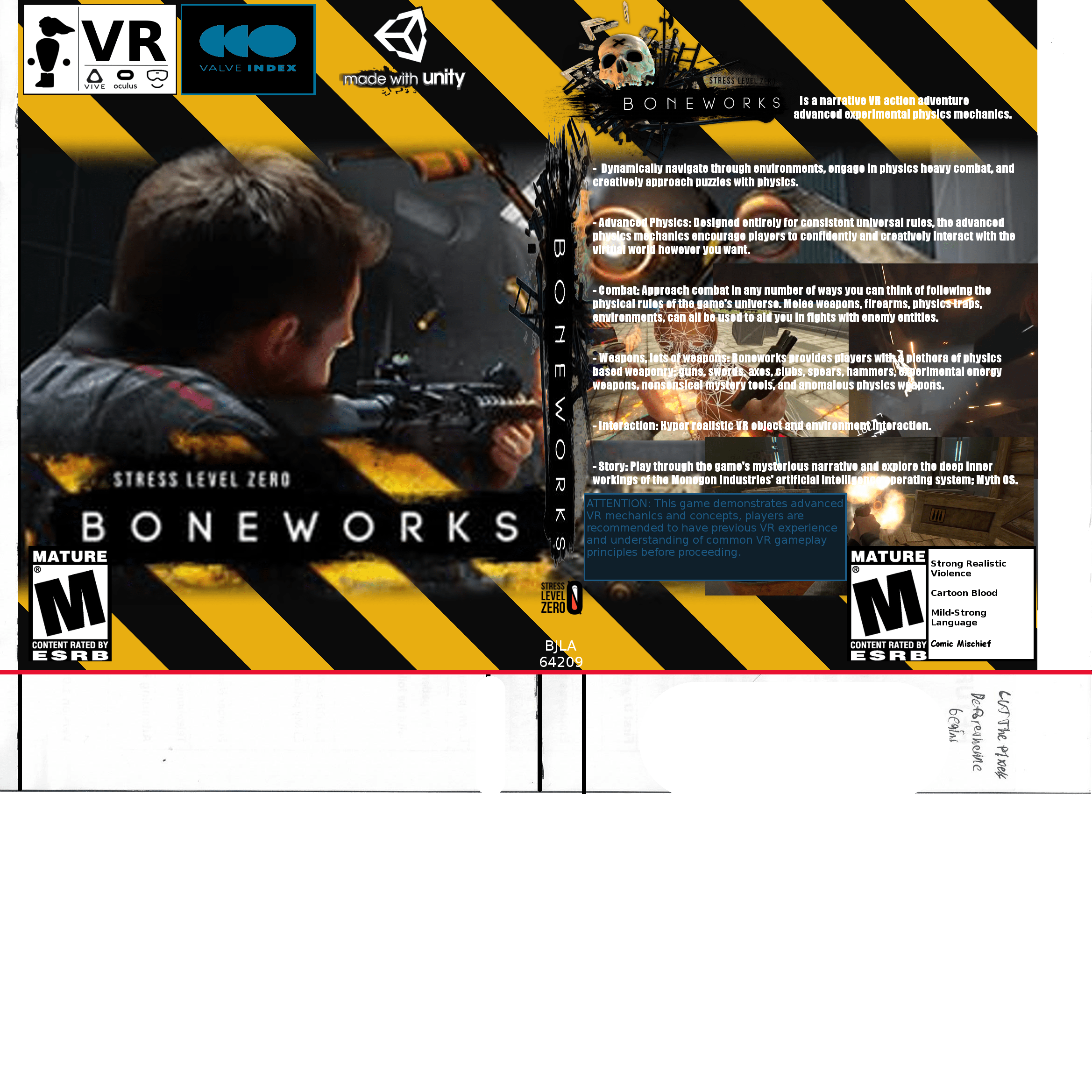 Made my brother this physical cover of a VR game for Christmas and