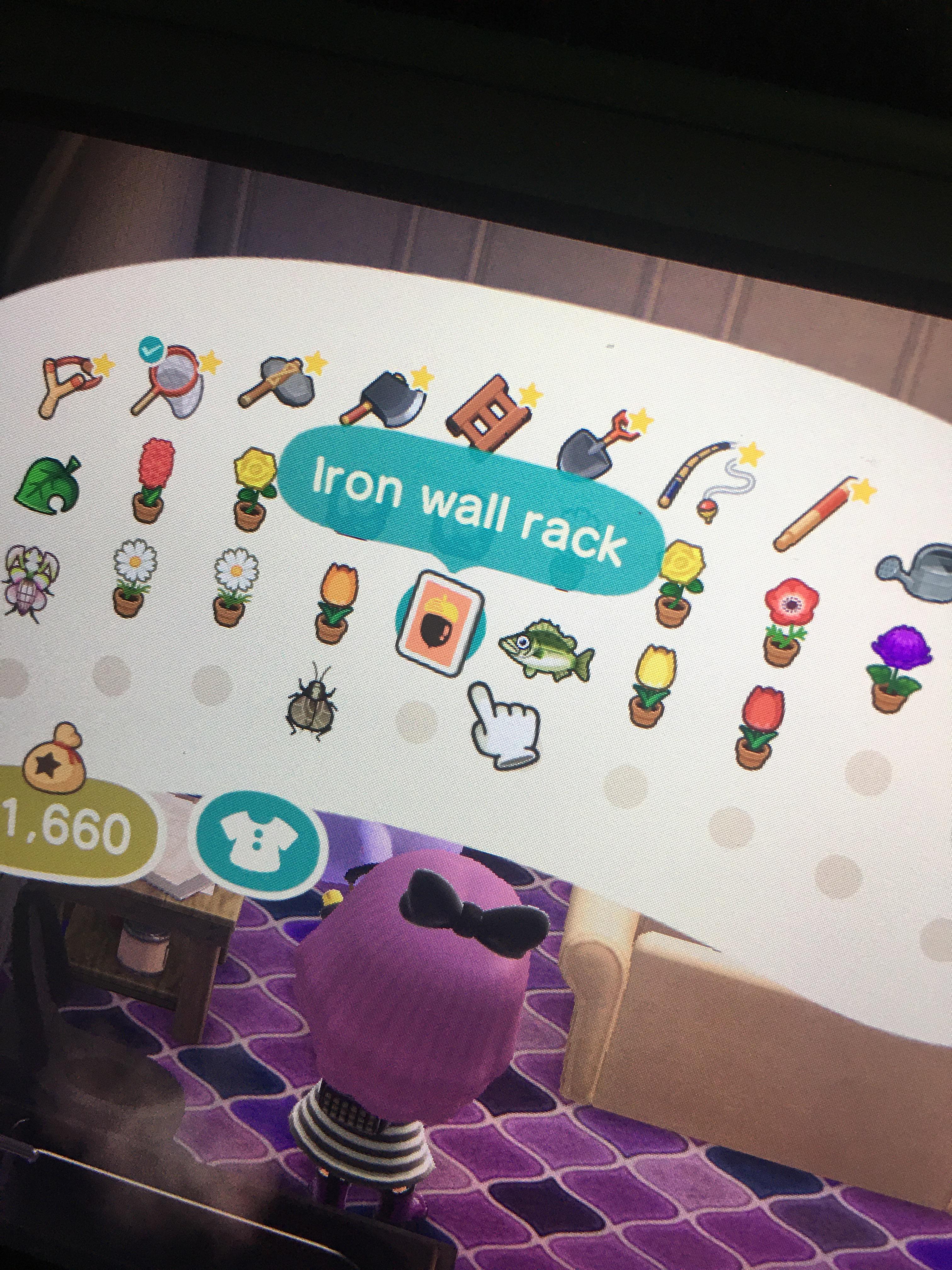 Kidd is crafting an iron wall rack if anyone is interested. All I ask