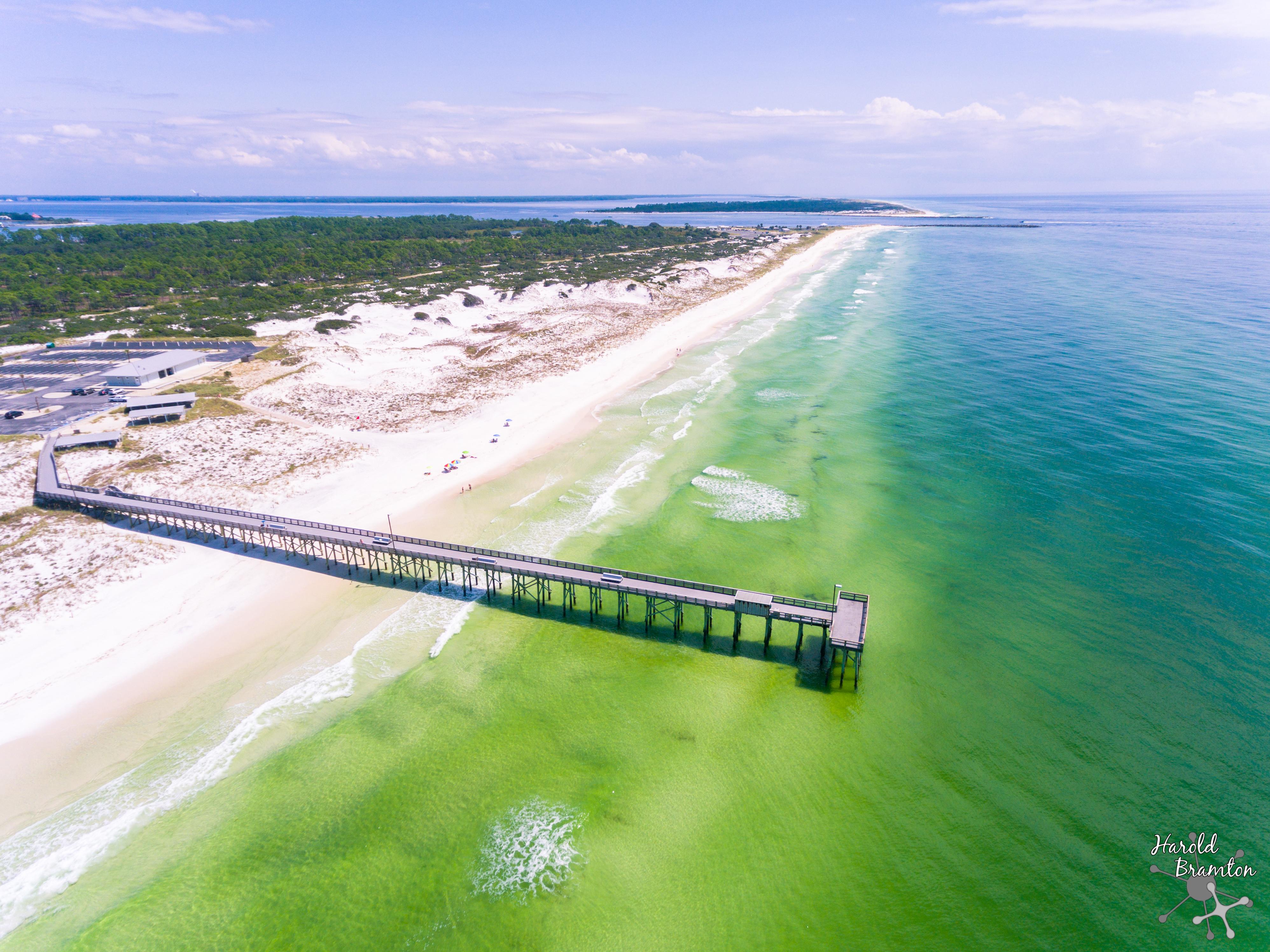 Pier at St Andrews, Panama City, Florida [OC] r/aerialphotography