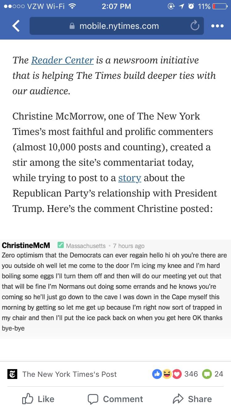 NYT made a whole article about this r/oldpeoplefacebook