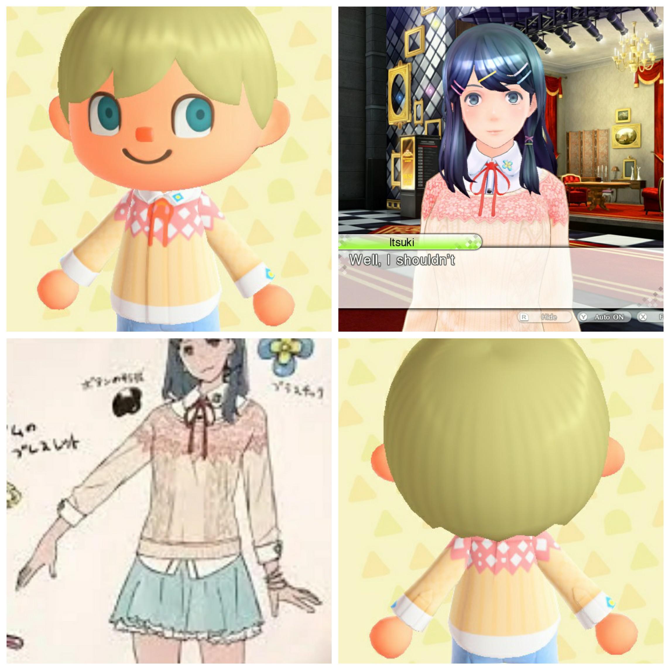 Tsubasa's Casual Shirt and Sweater Combo in ACNH r/fireemblem