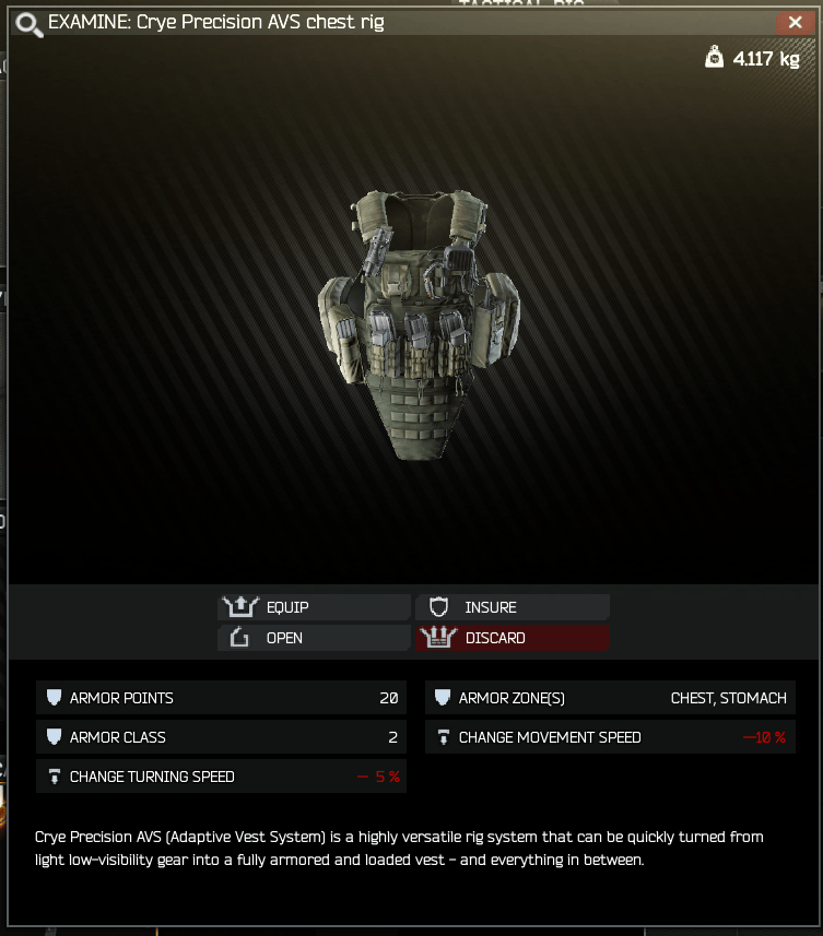 Armored AVS Chest Rig r/EscapefromTarkov