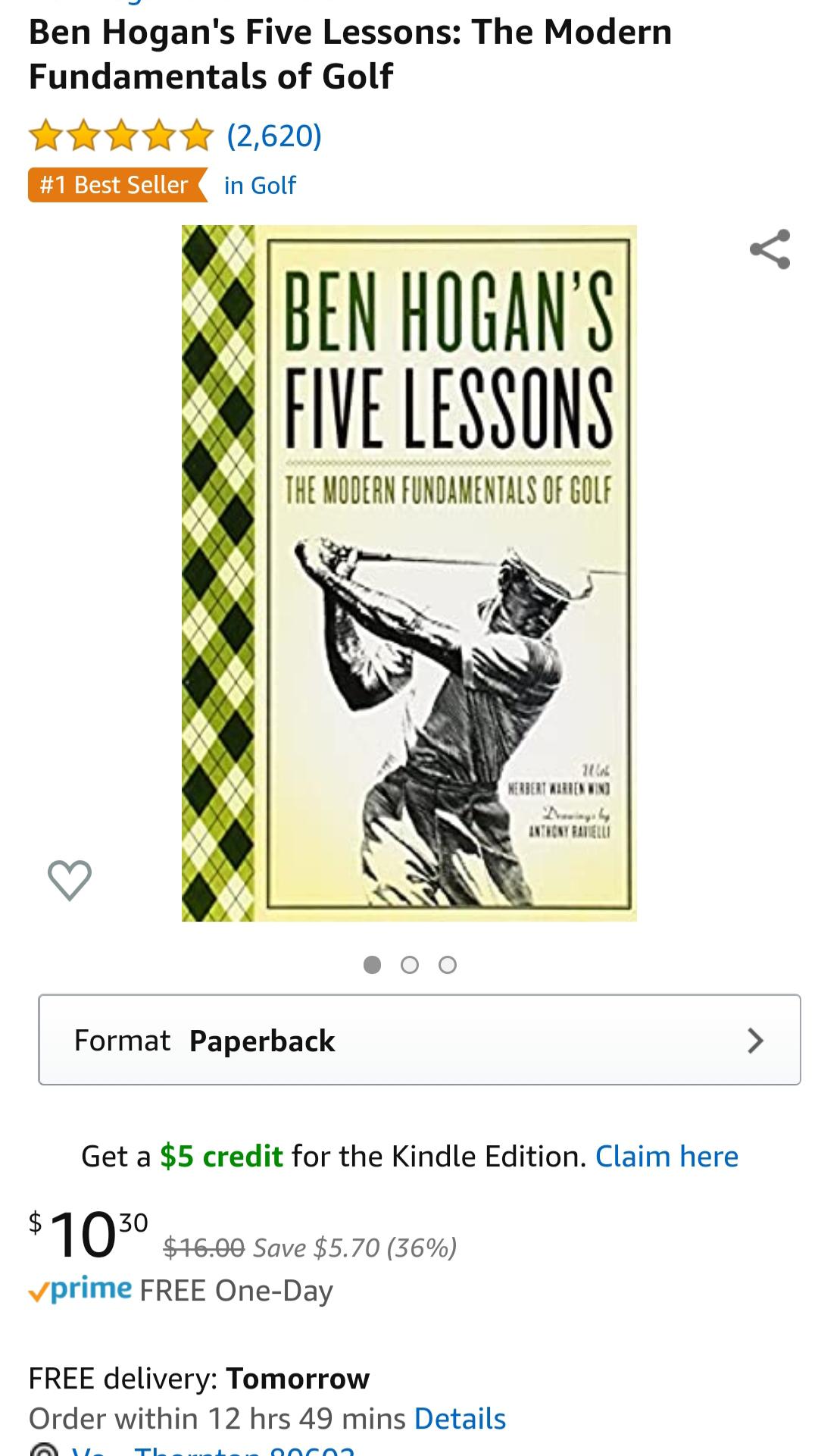 Just order this book. Cant wait to read it. Anyone got other golf books