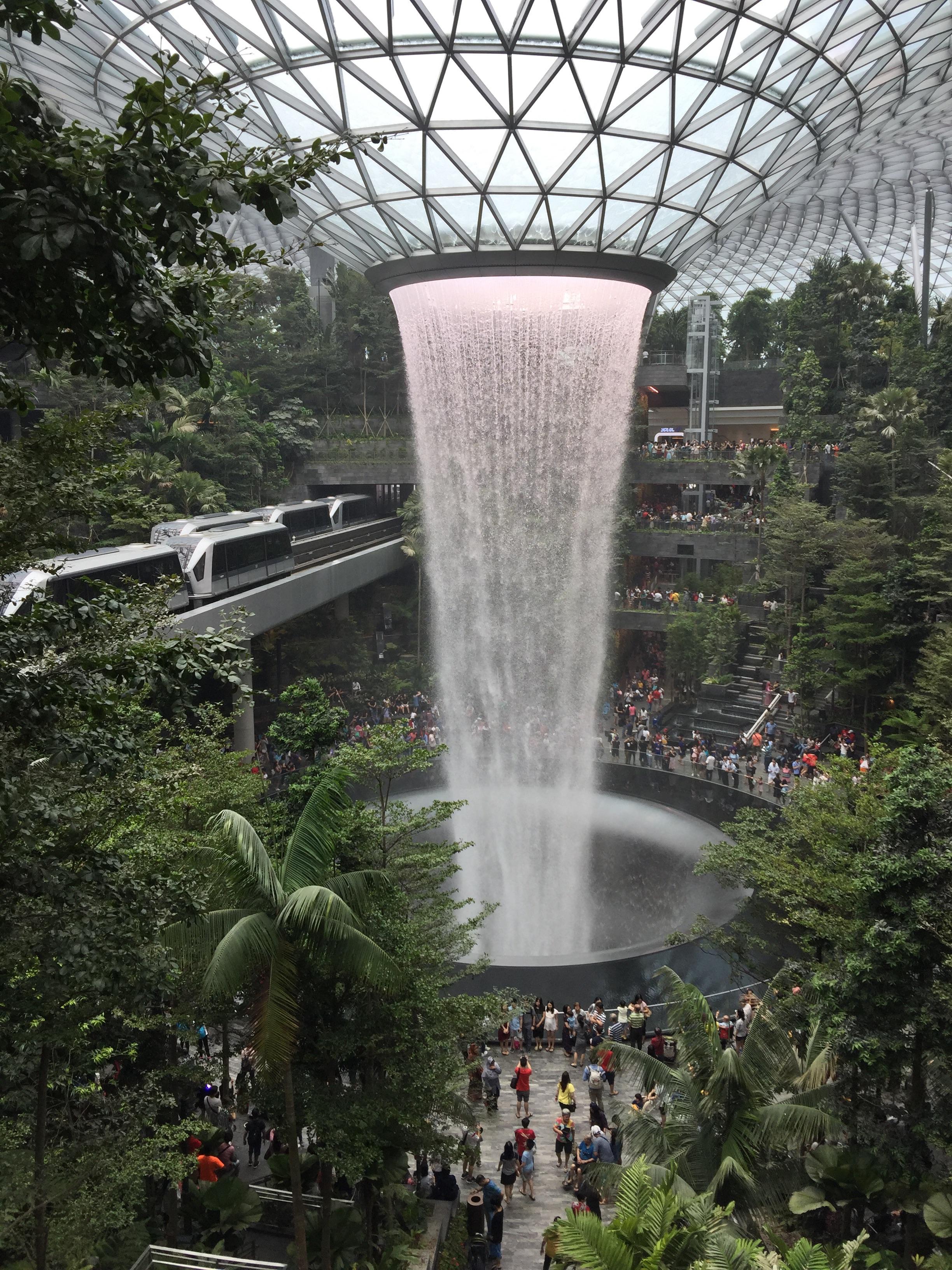 Jewel Changi Waterfall Vortex. I was amazed how much effort it needs to