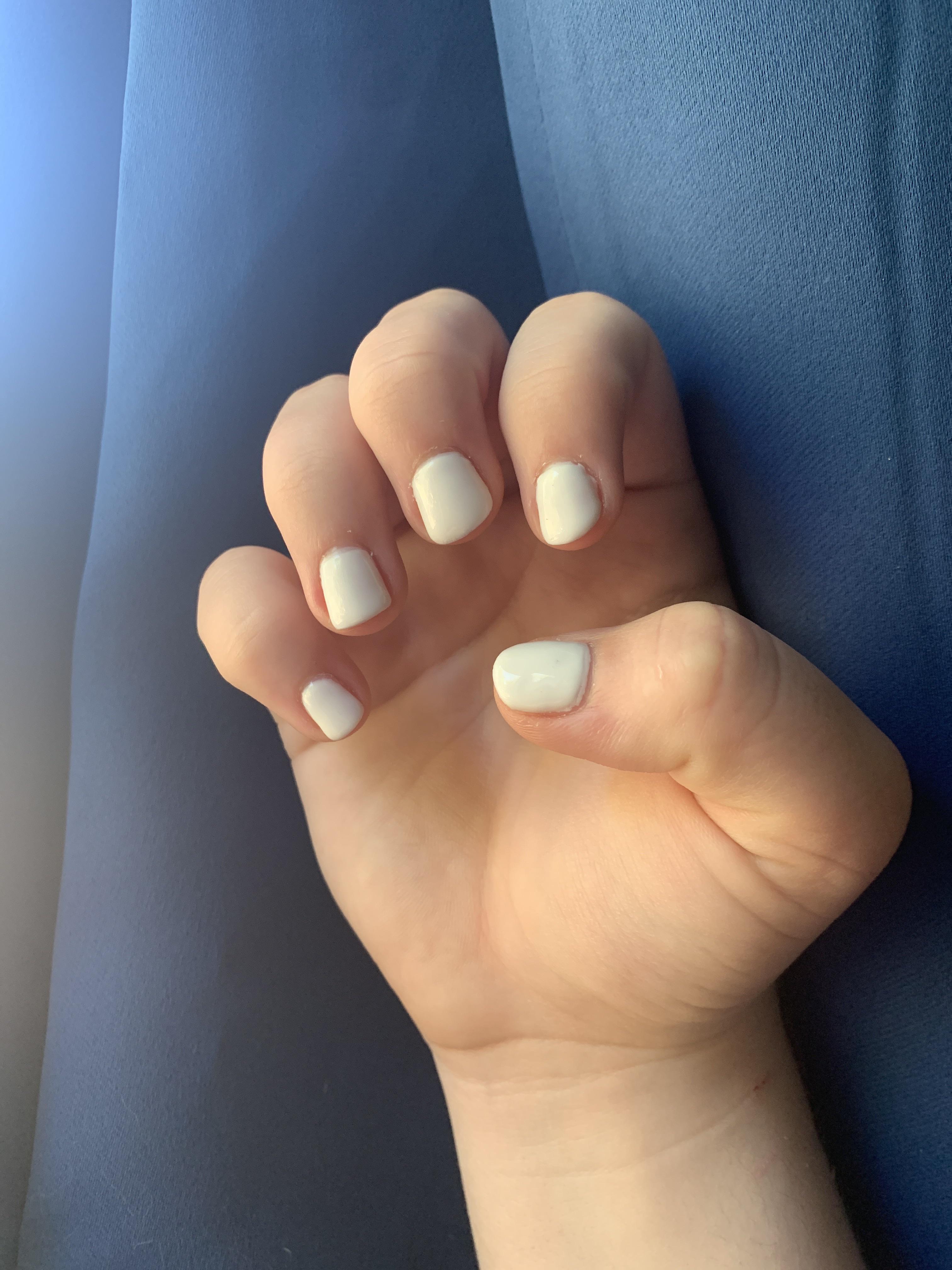 Just a simple white gel polish r/malepolish