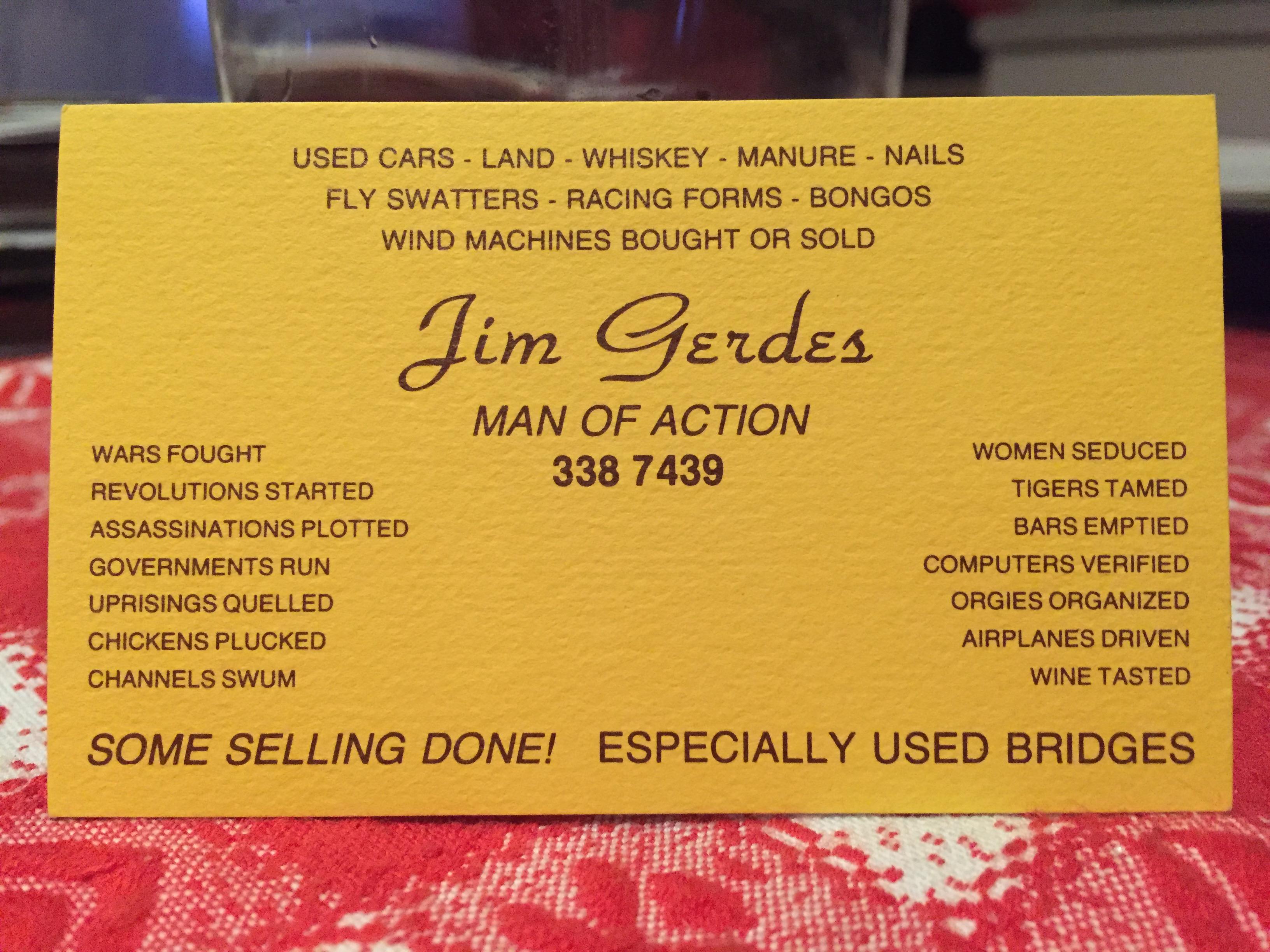 Cleaning out my mum's old business card holder. I think I found my