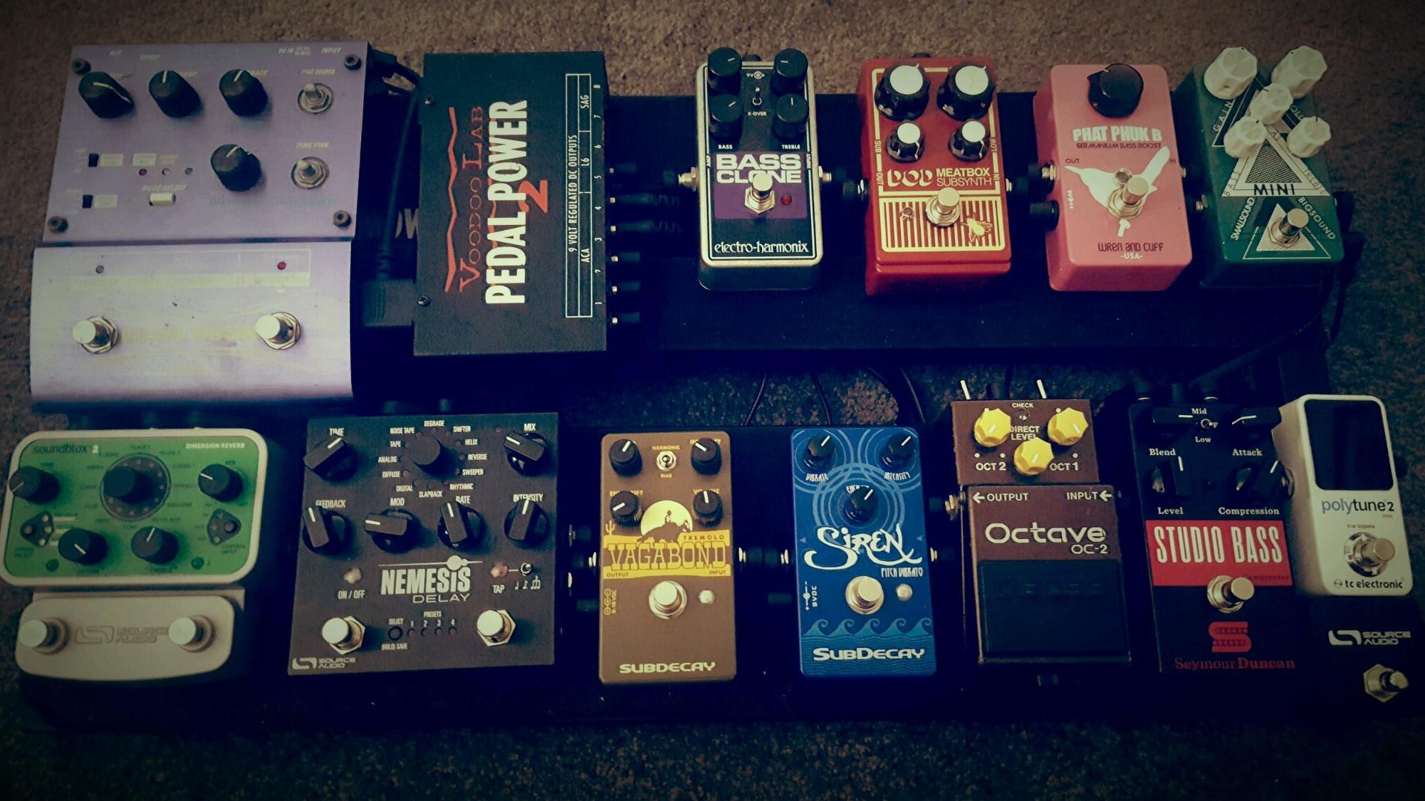 Big bass guitar pedalboard update! r/guitarpedals