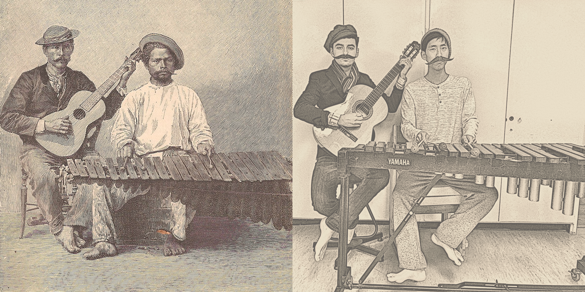 A friend and I recreated a historical marimba illustration r/Marimba