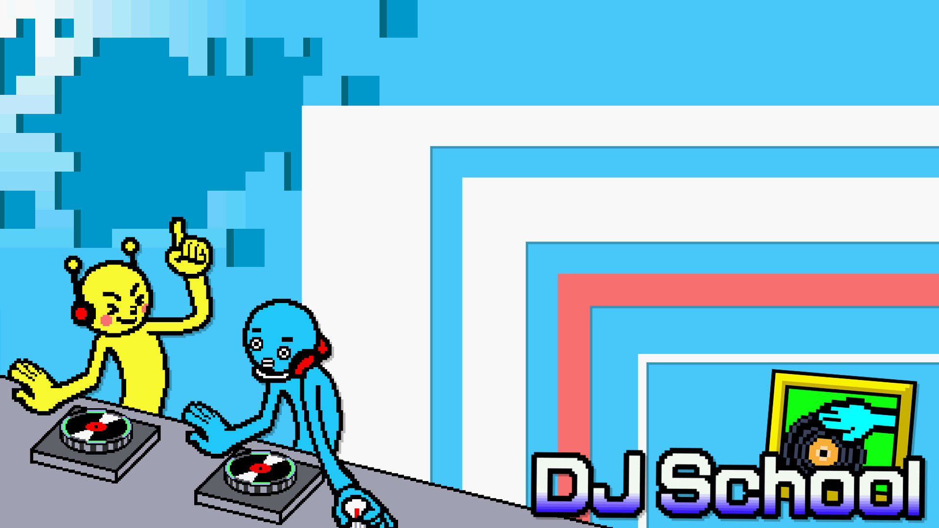 "DJ School" Wallpaper I made! (1920 x 1080) r/rhythmheaven