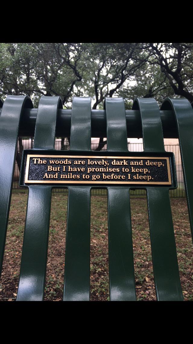 this poetic park bench quote i found r/mildlyinteresting