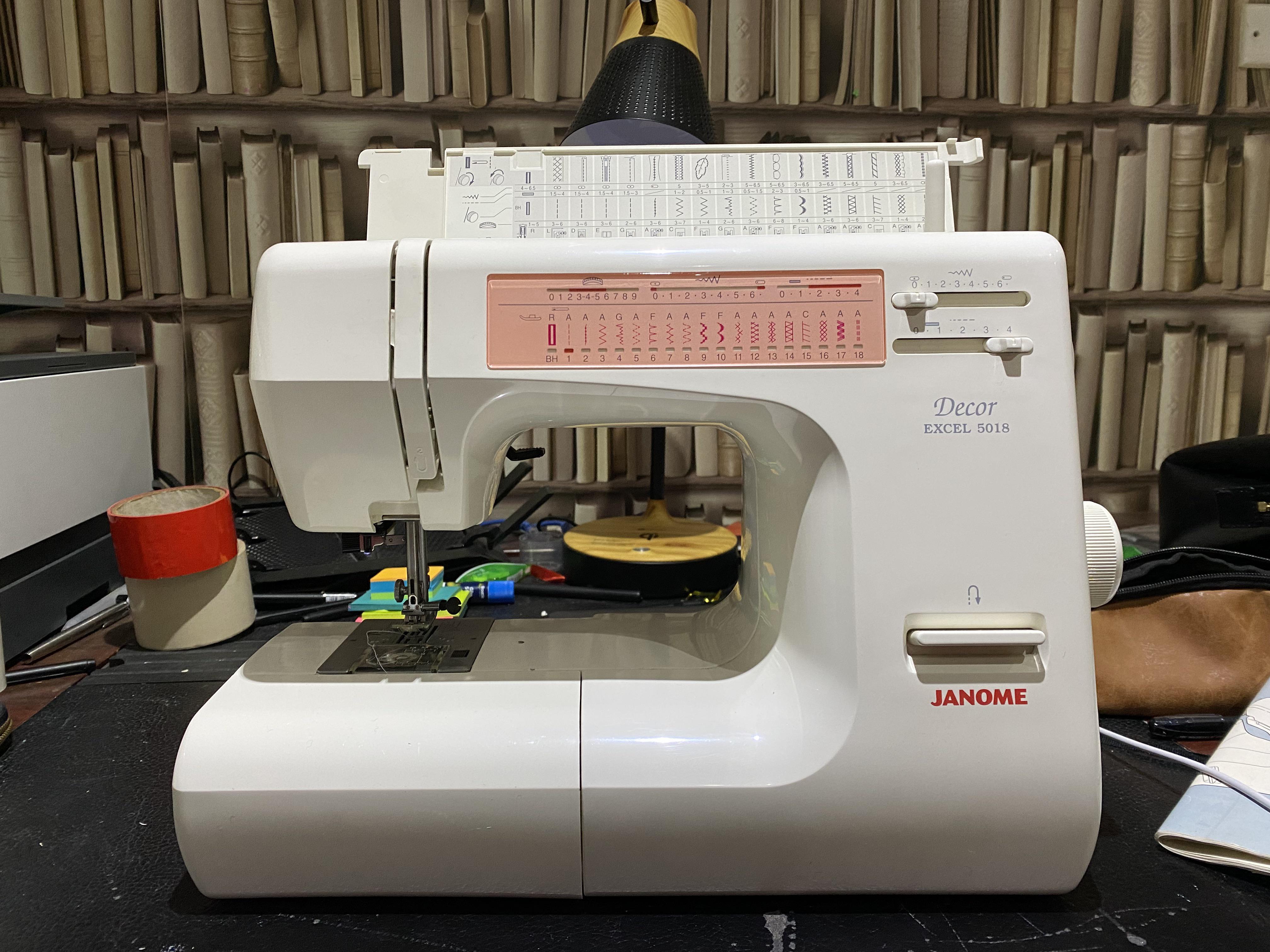 Jammed stitch selection dial + stitch length adjustment [Janome Decor