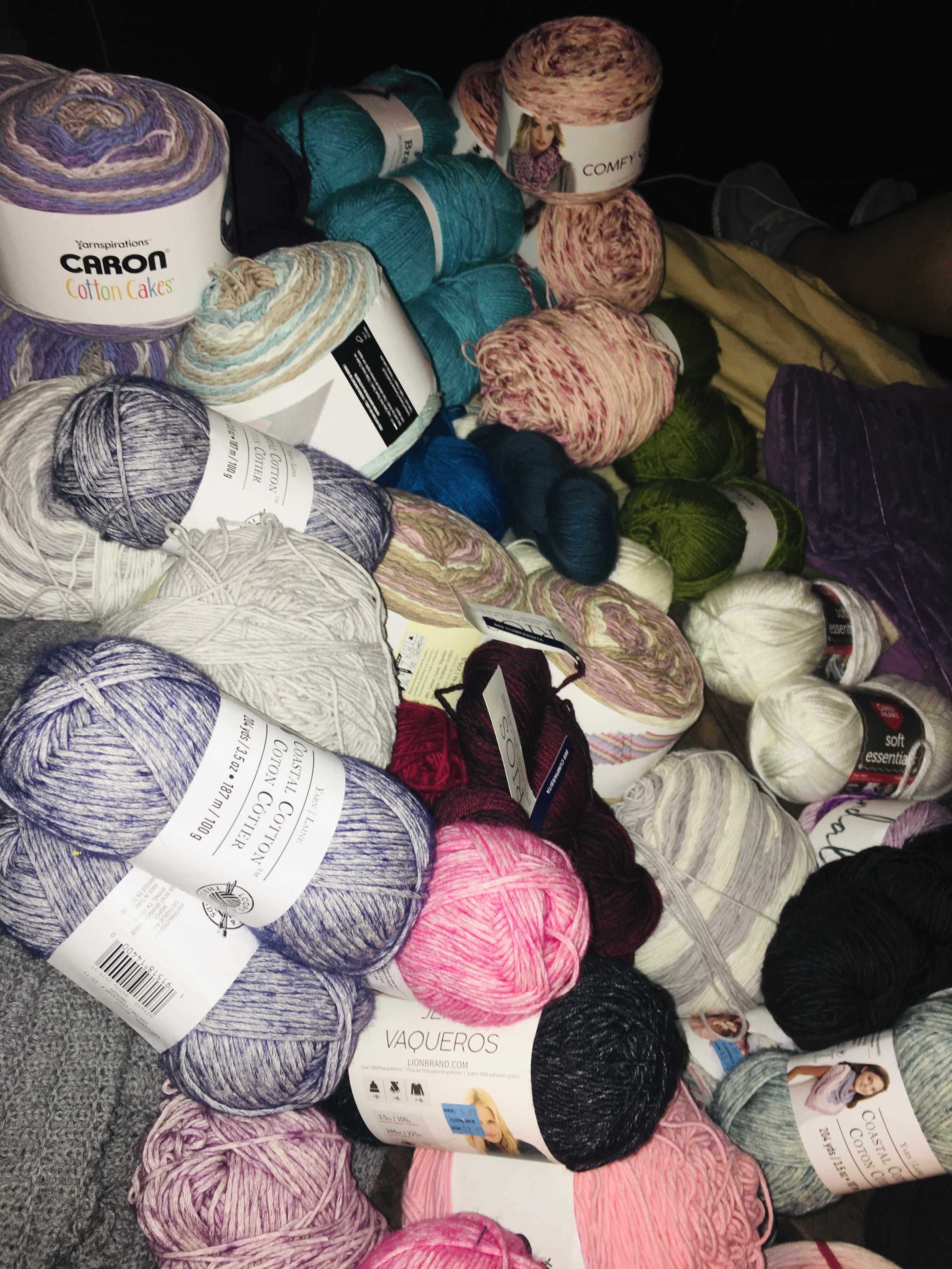 My yarn that I bout this month and I still have two more packages