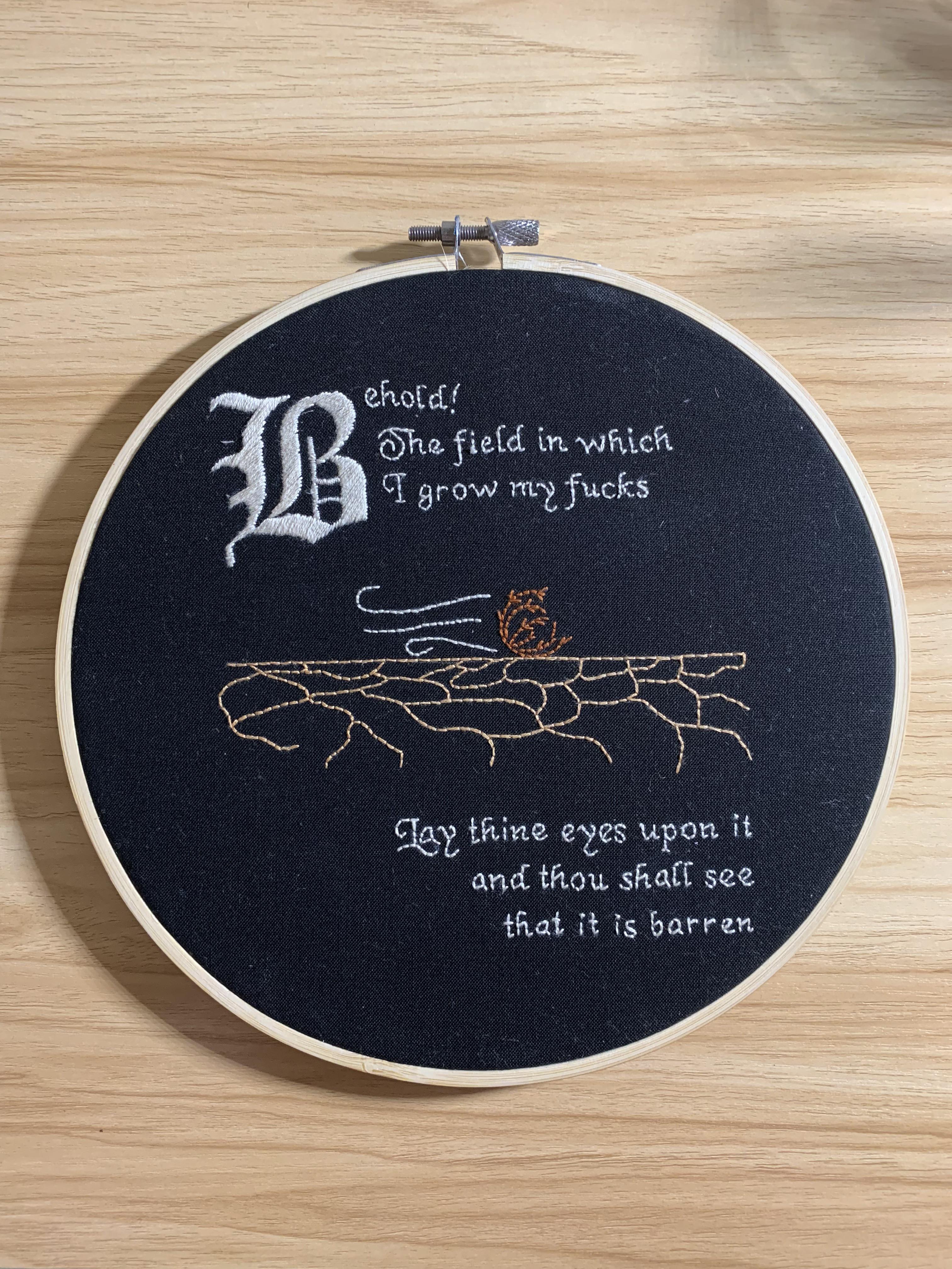 I chose to embroider my family Christmas gifts this year. This is the