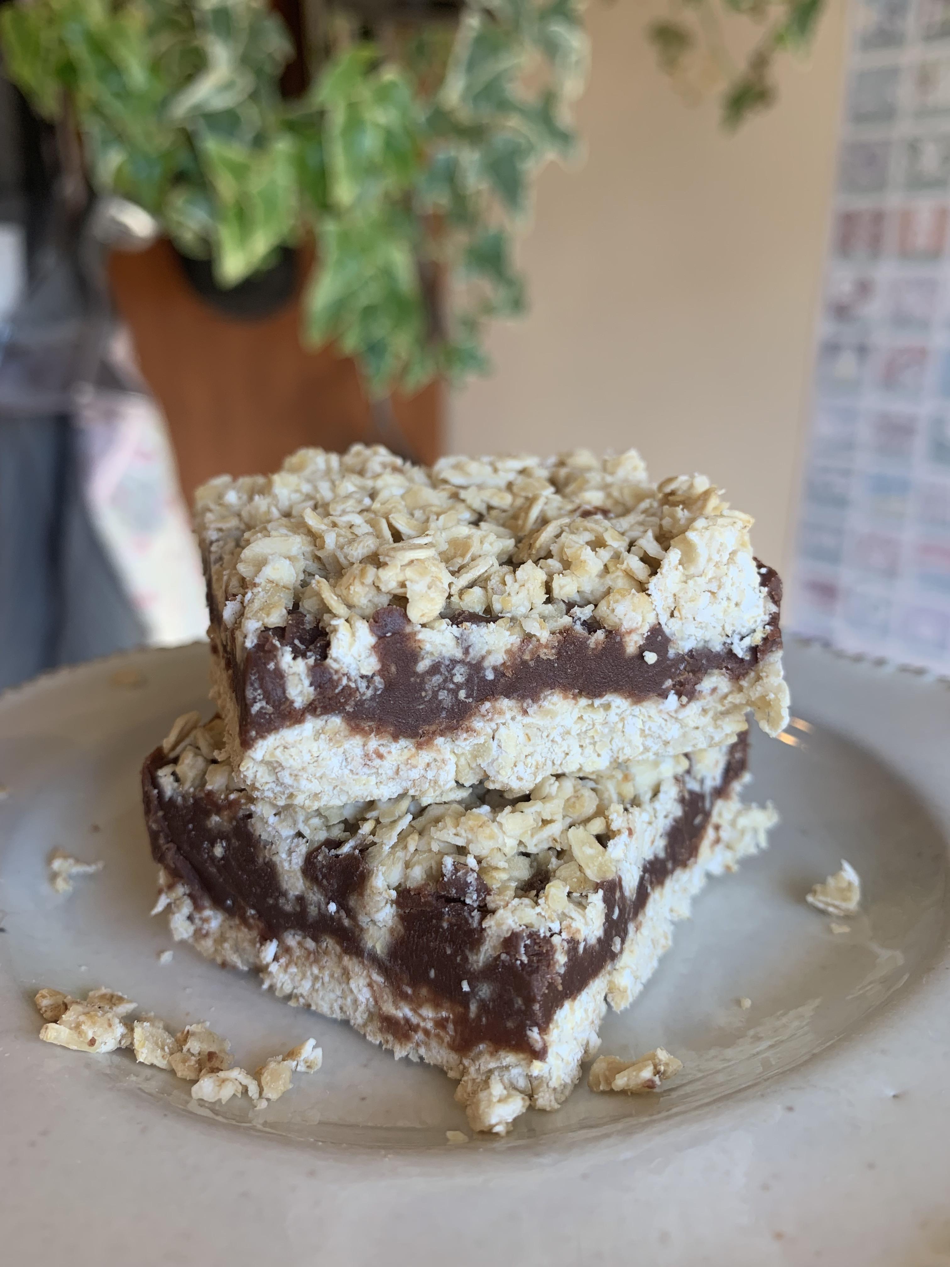 160 cal “No Bake Chocolate Fudge Salty Oat Bars” for my desserts of the