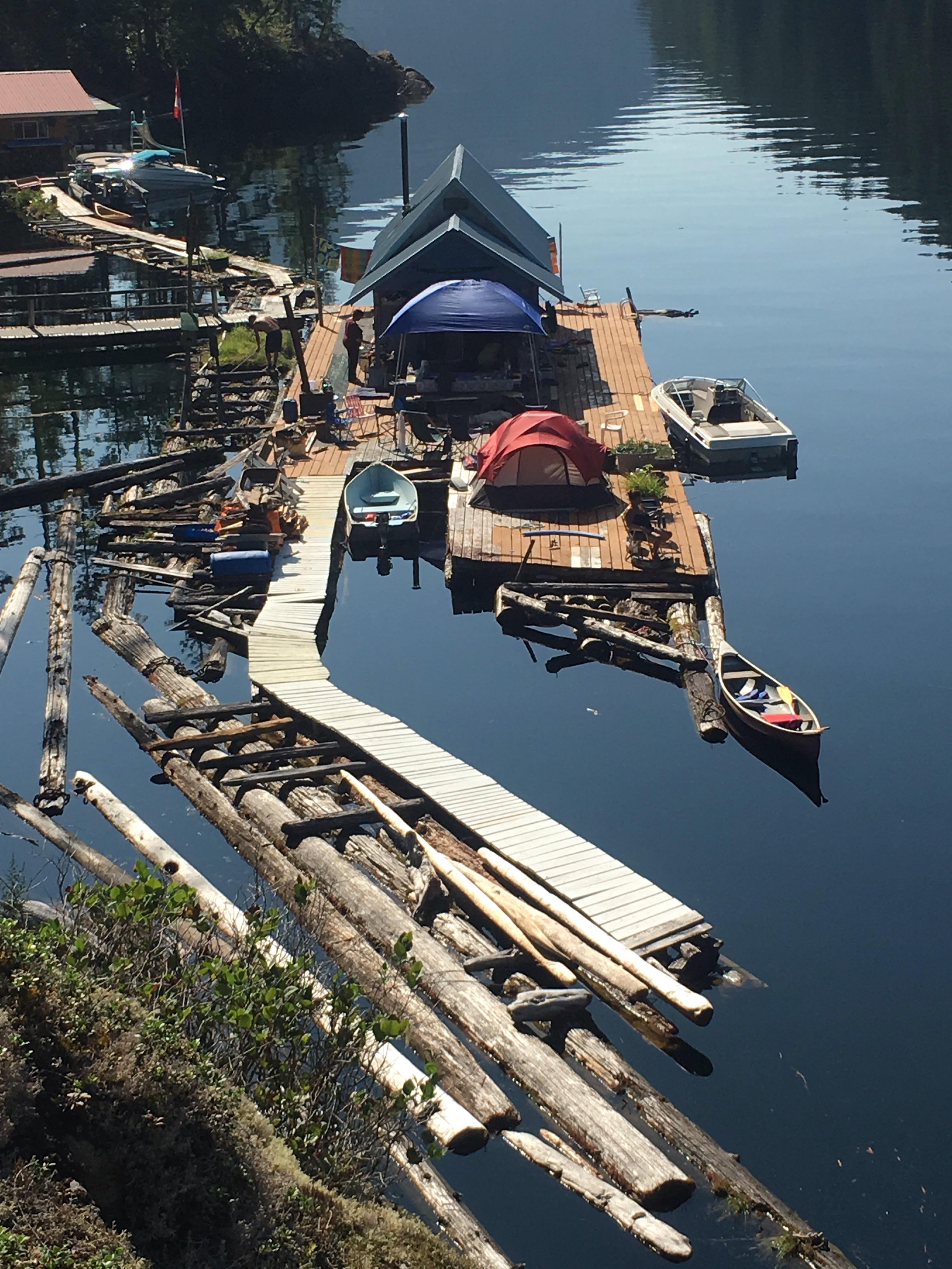 Our new float "Cabin up the Lake" Powell River r/britishcolumbia