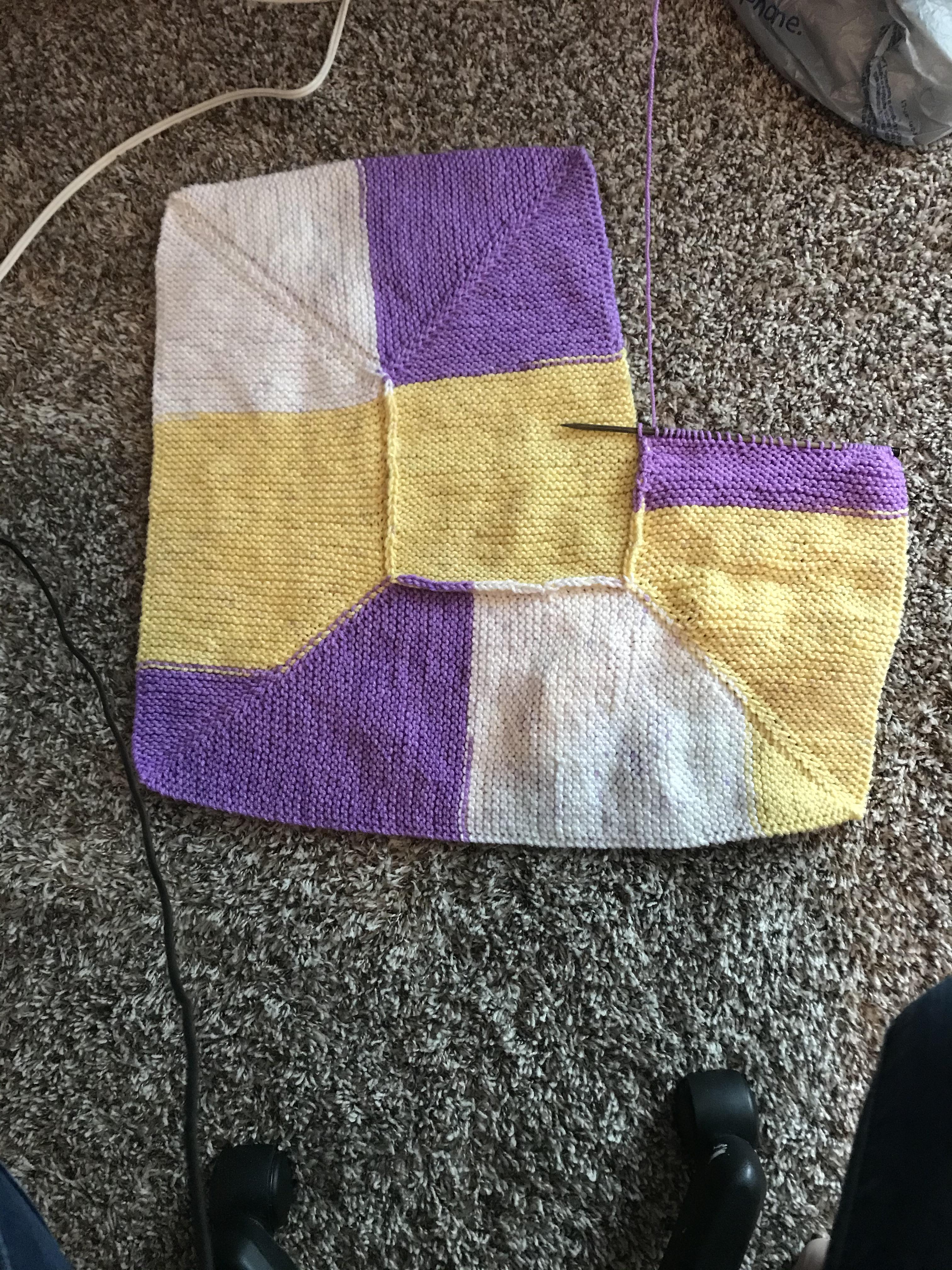 My Ten Stitch Blanket turned 33 Stitch Blanket r/knitting