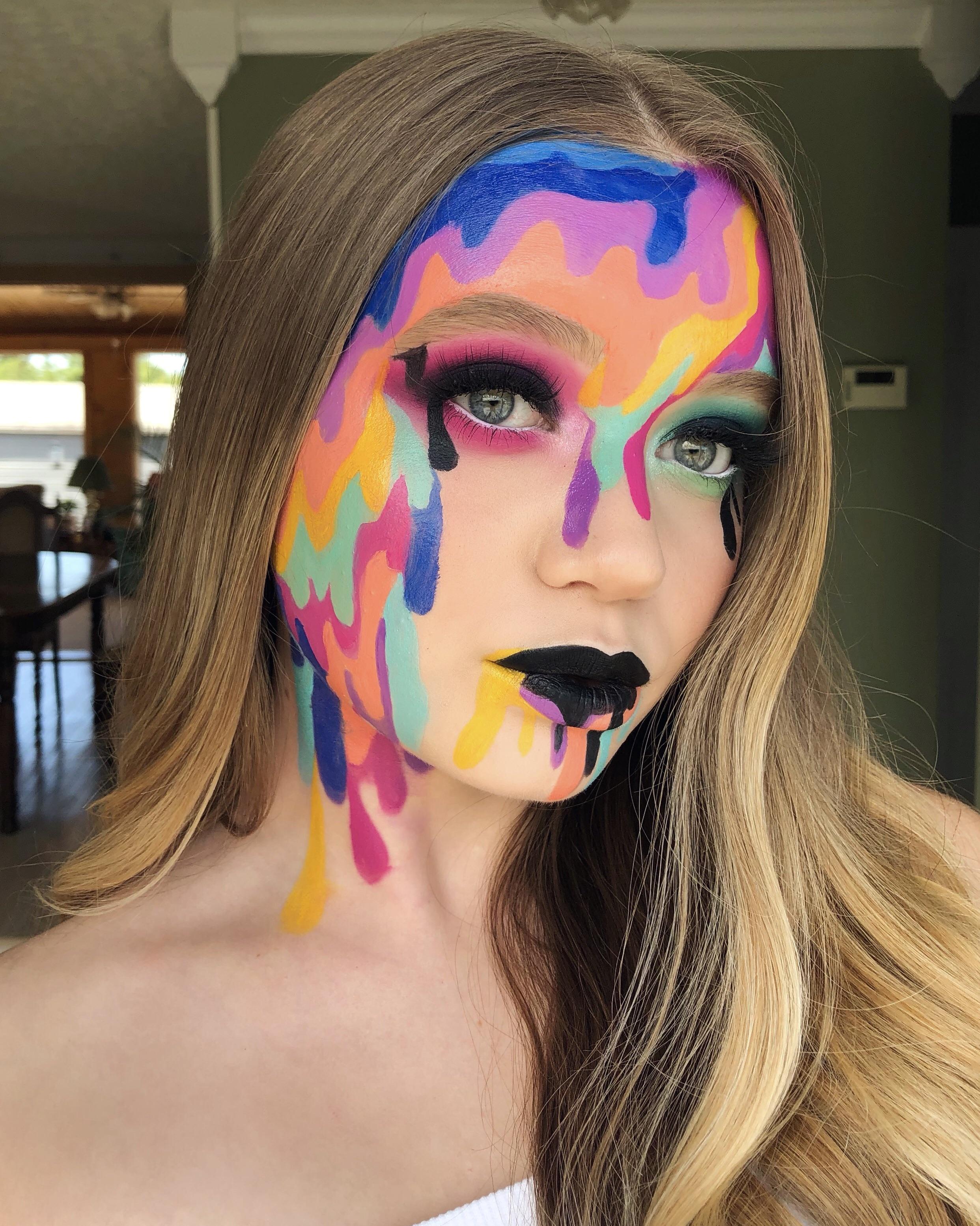 Trippy Drip Makeup Look r/woahdude