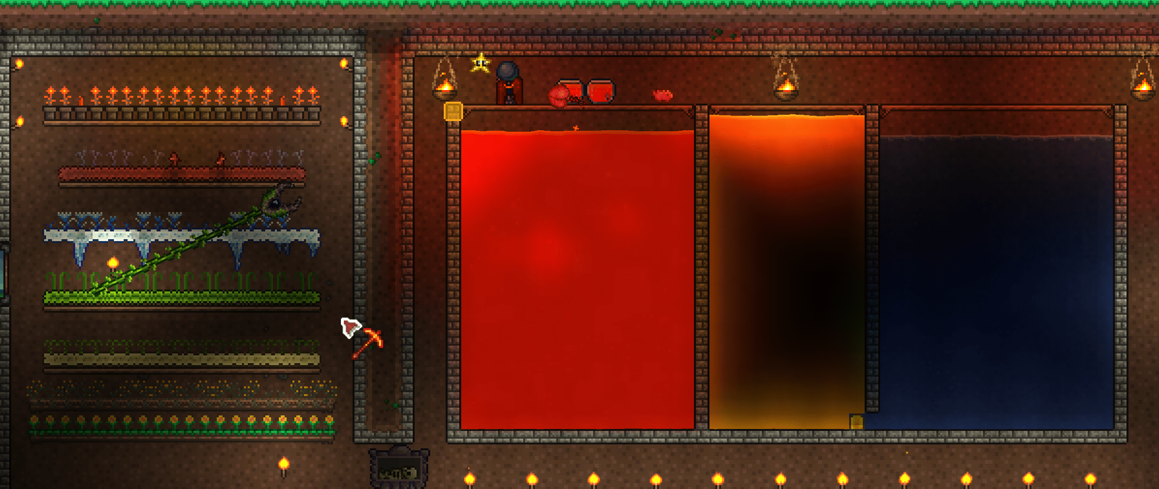 Jungle Creeper spawned on our moonglow farm r/Terraria