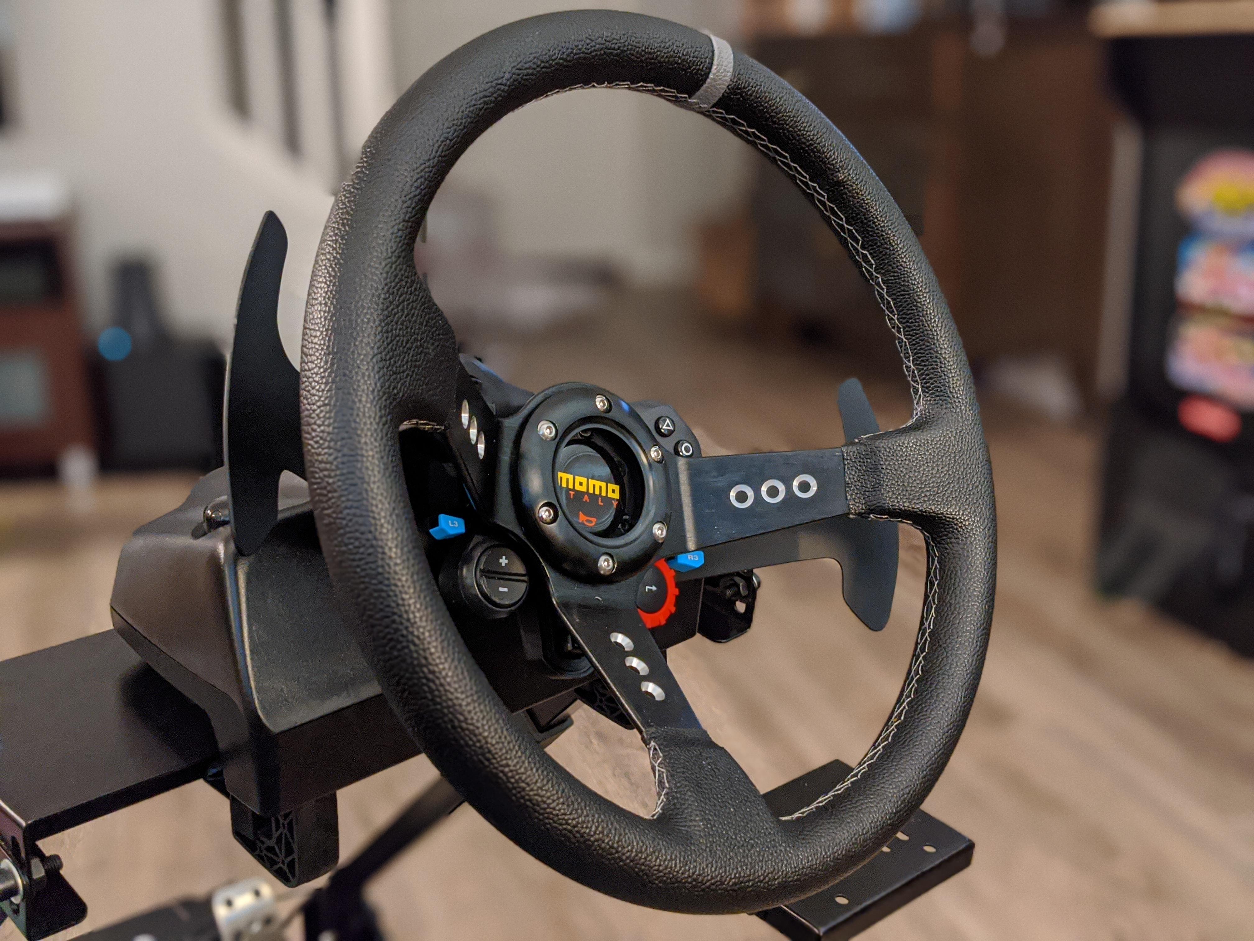 Added paddle shifter extenders to G29 with custom wheel. r/simracing