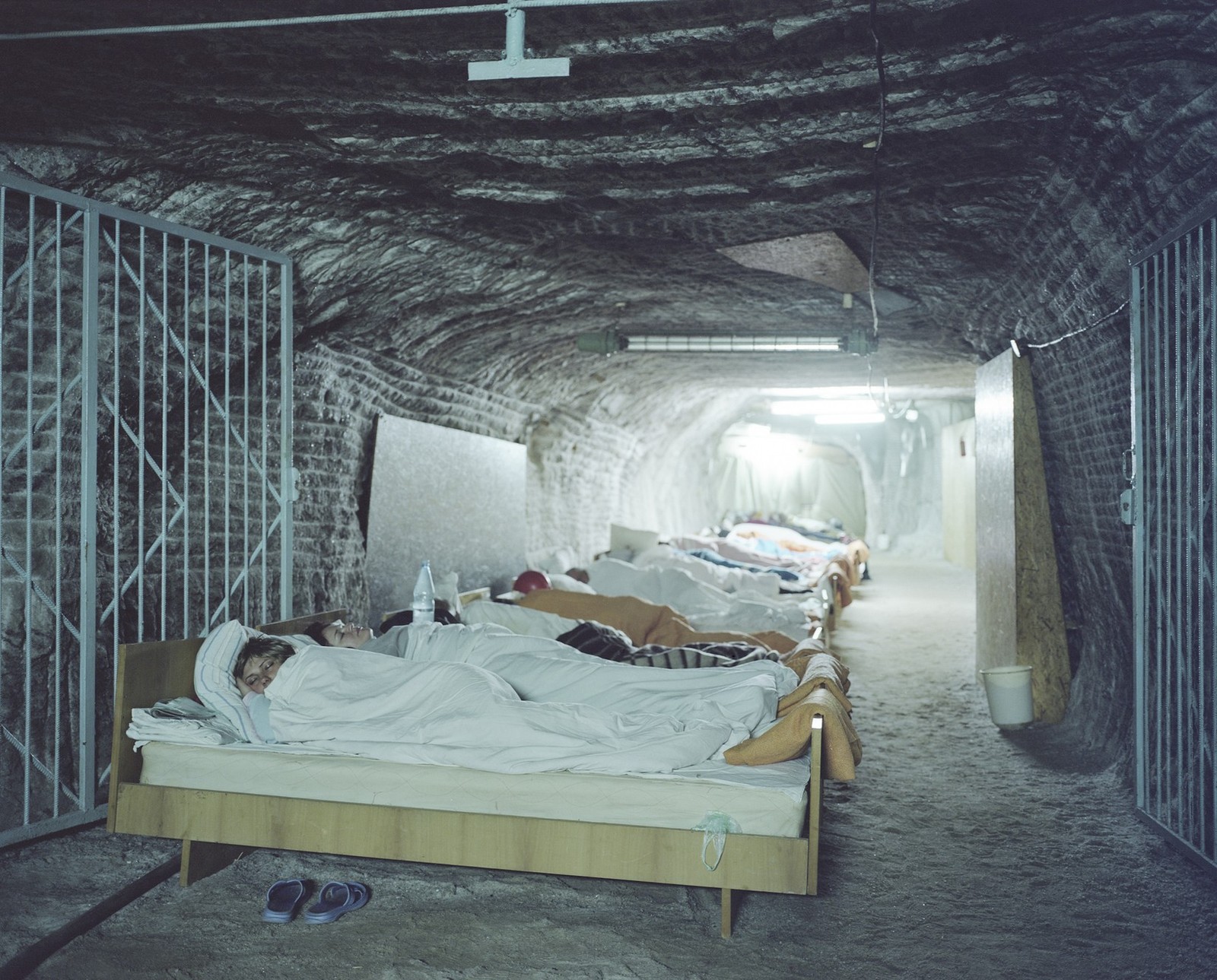 A Polish resort for asthma patients in a salt mine. The salt helps keep