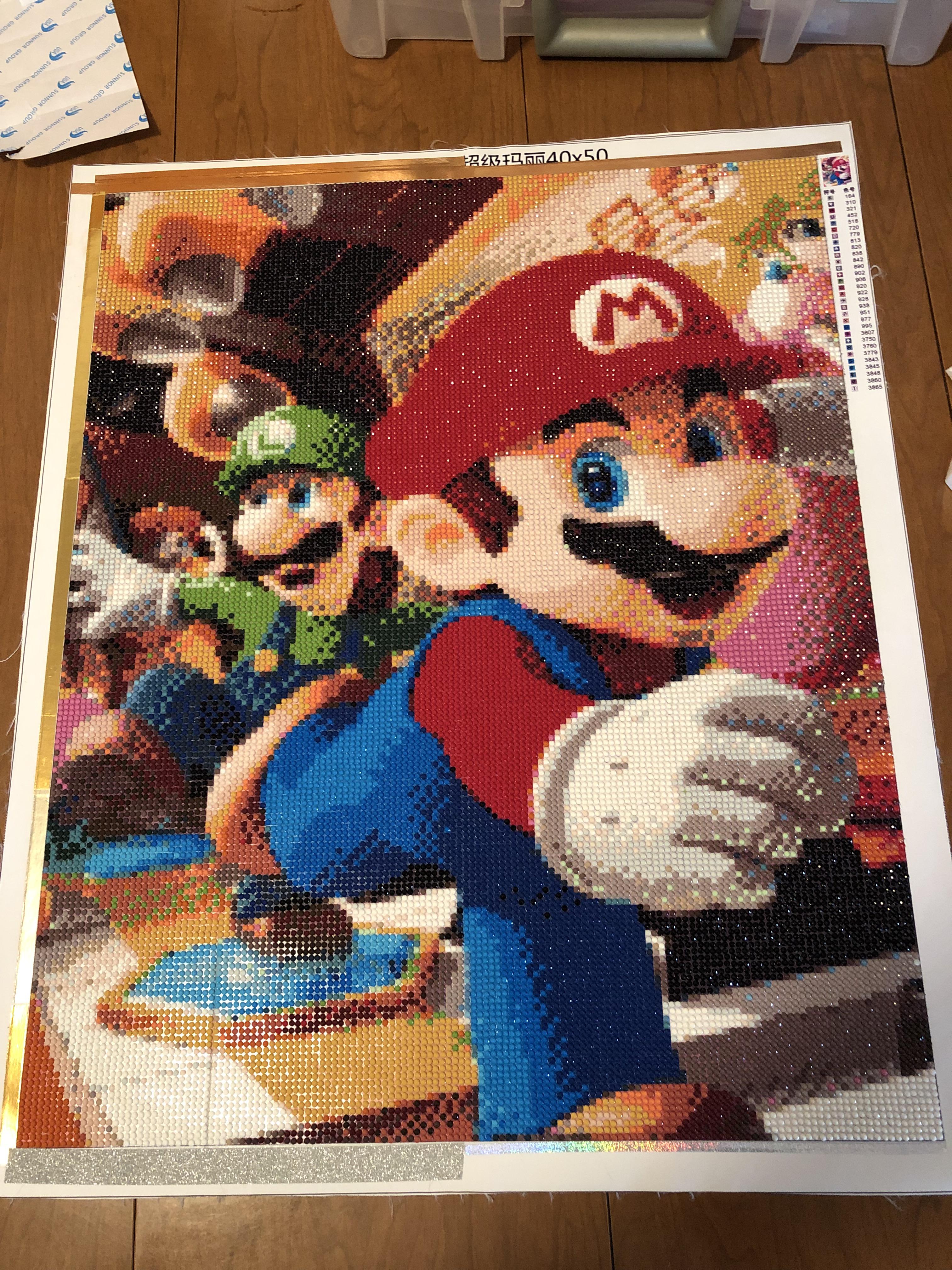 Finished Mario and Luigi! r/diamondpainting