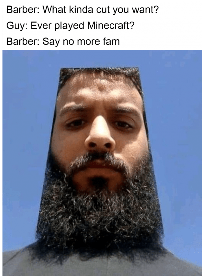 Minecraft haircut. r/MinecraftMemes