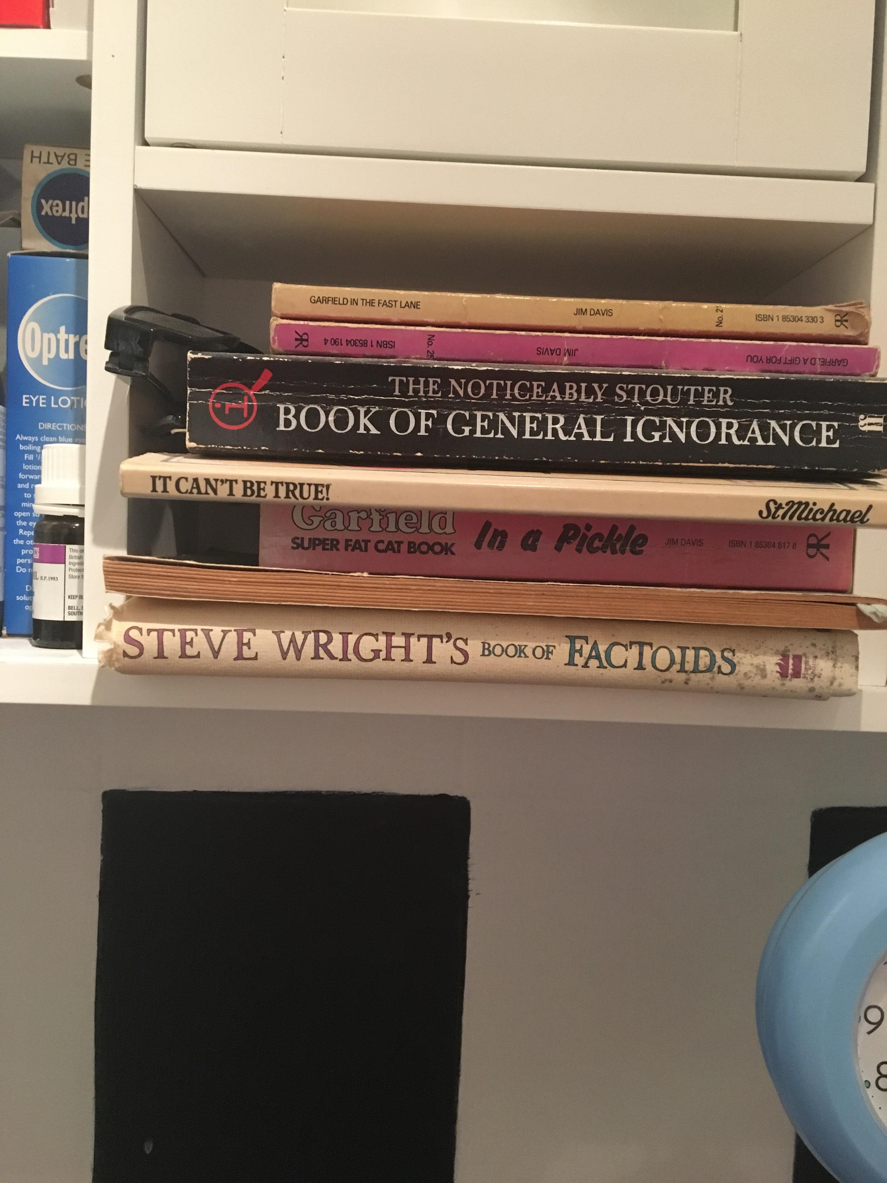 Visited my parents and some of these toilet books have been there over