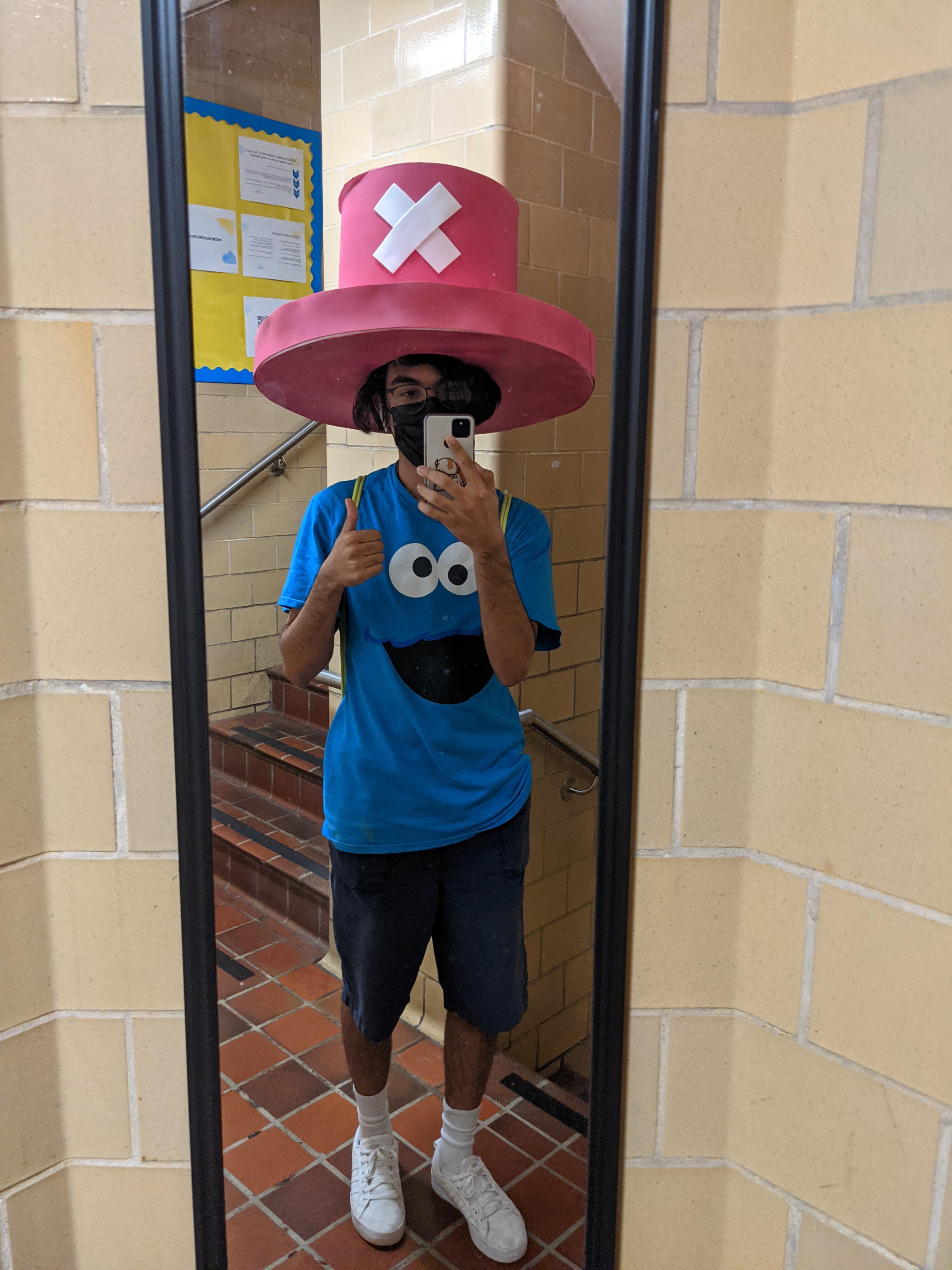 I made chopper's hat for Halloween ) r/OnePiece