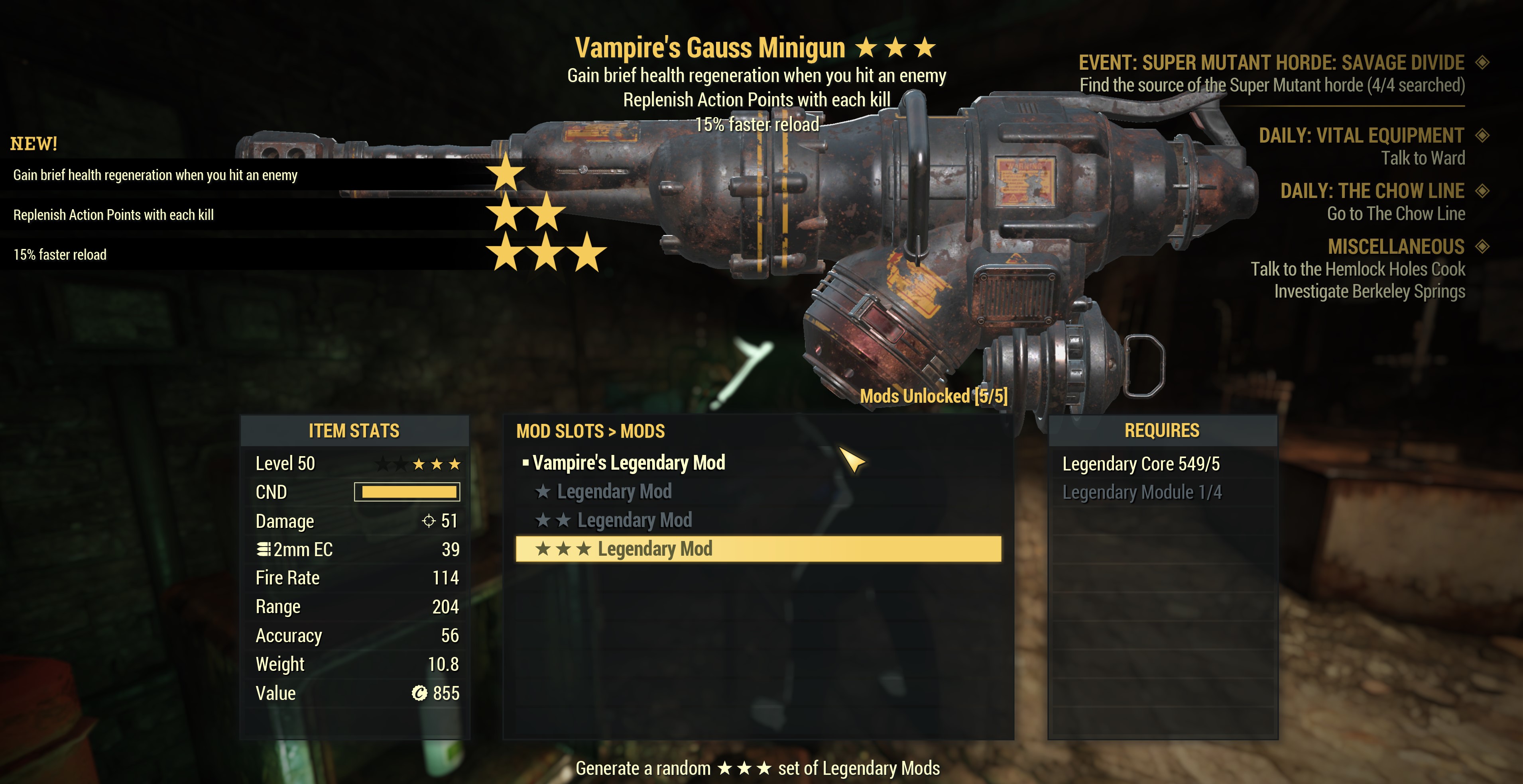 vampire gauss minigun r/FO76ForumRefugees