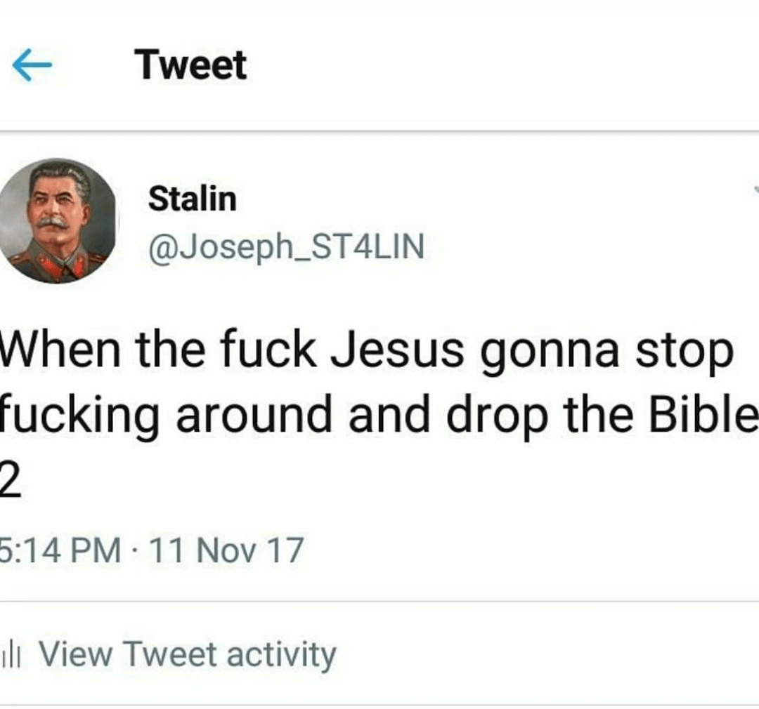 Is the bible is so good, why isnt there a bible 2 yet ? r/dankmemes