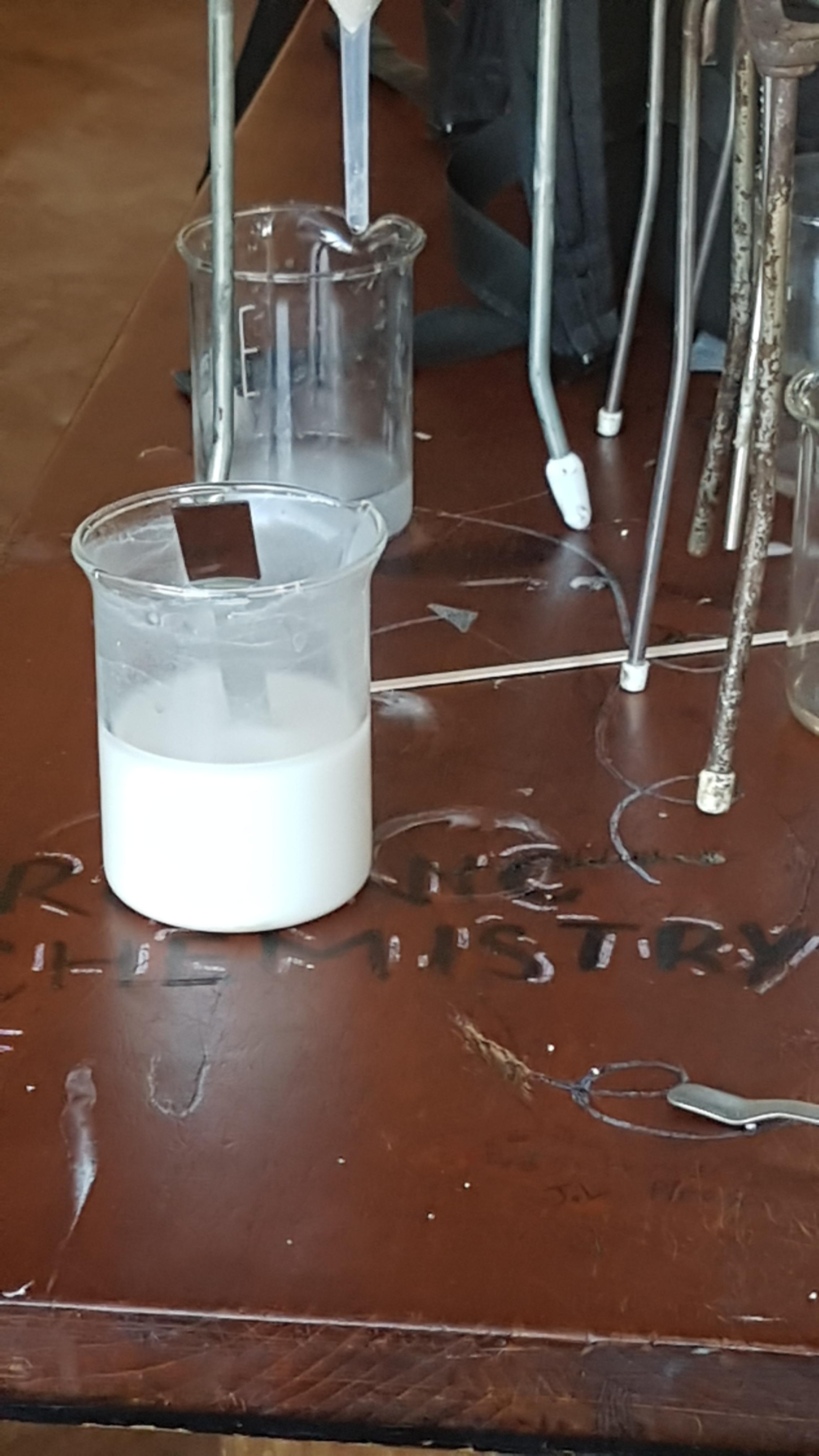 Forbidden Milk, (lime water with calcium hydroxide in excess) r