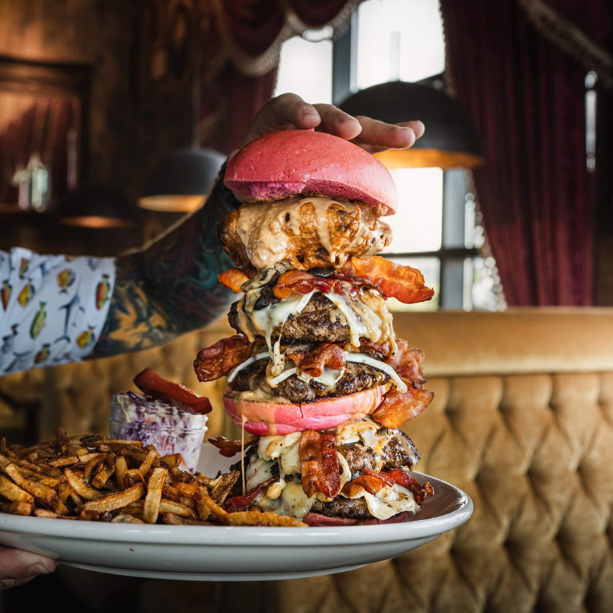 Restaurant in my city serve that monstrosity. Four big beef patty, lot