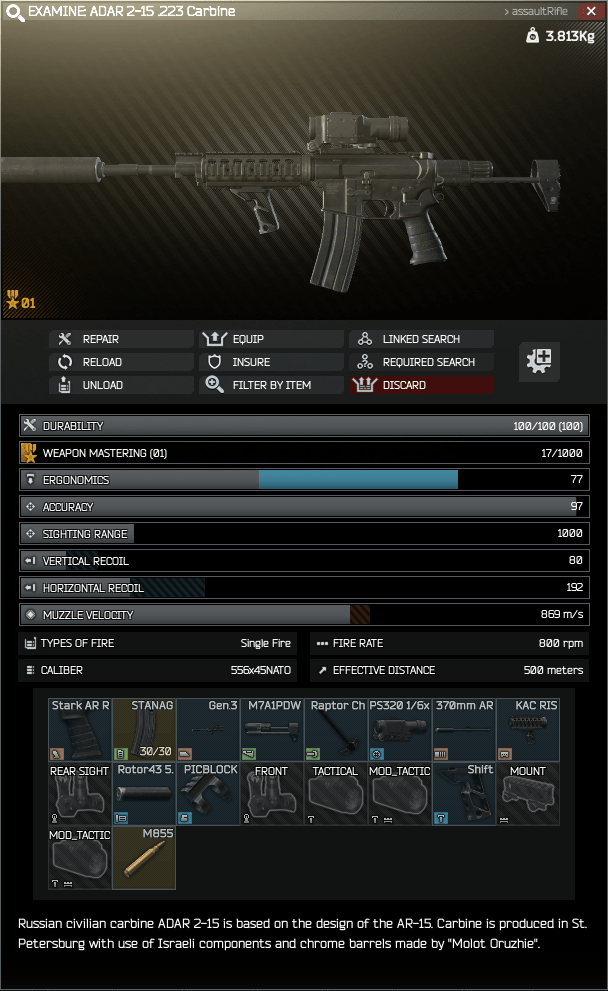 ADAR Ergonomic Modding Tips? r/EscapefromTarkov