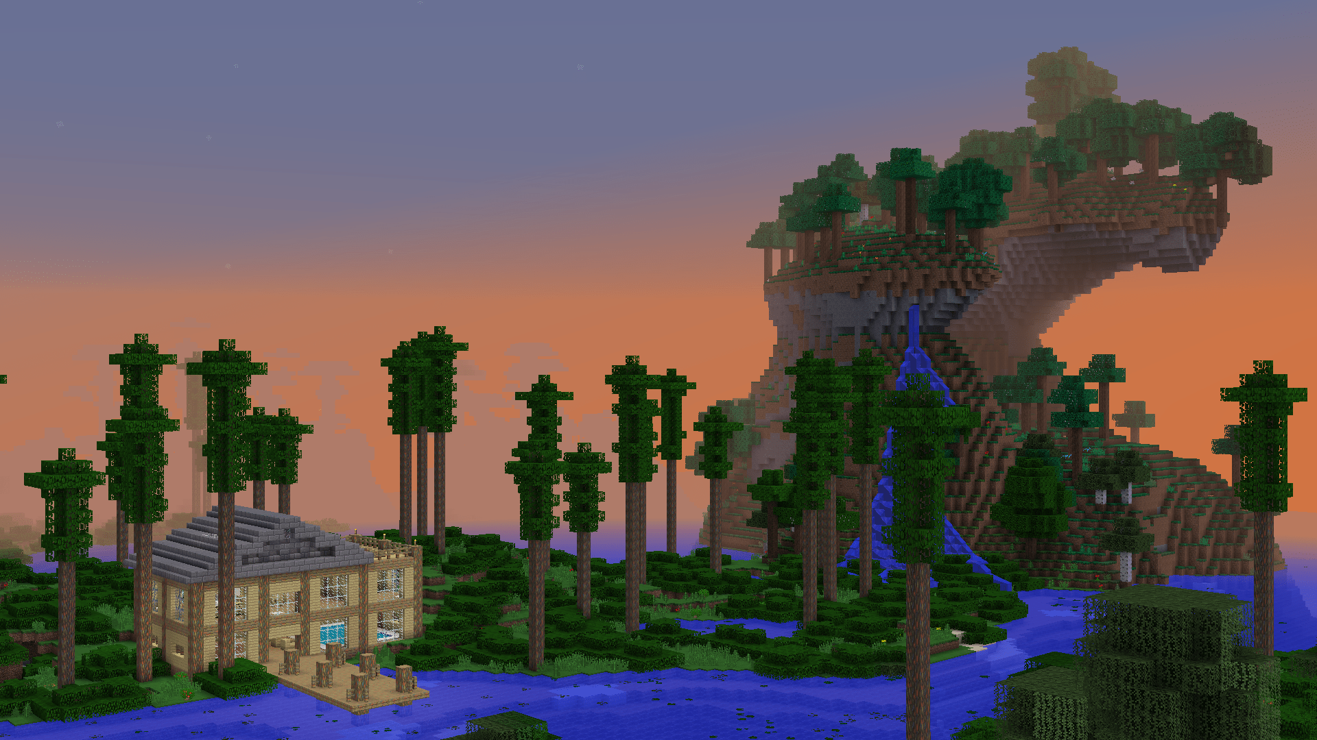 House by the river r/Minecraft