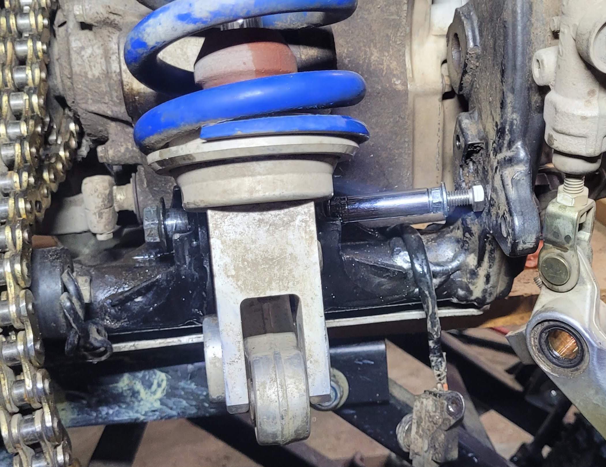 Stuck suspension link bolt removal tip DRZ400