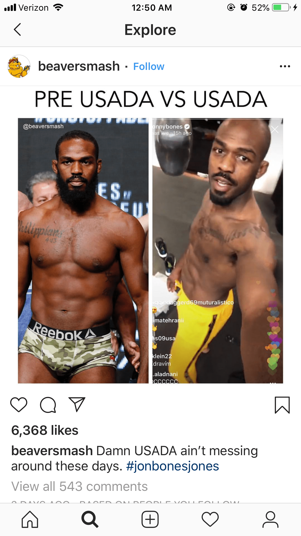 Jones is on that USADA diet ufc