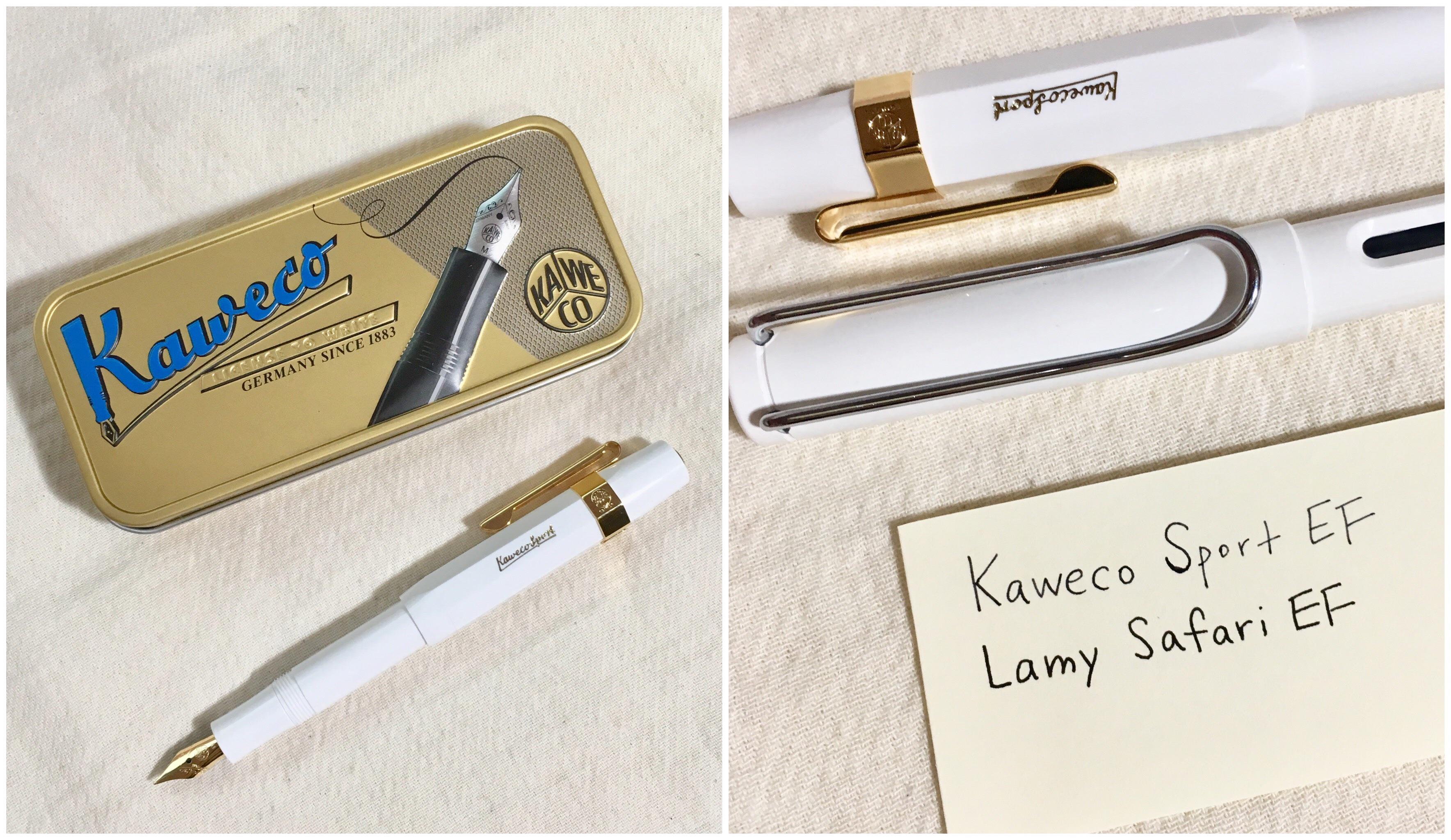 Kaweco sport white (ef). It's finer than I expected. When I tested at a