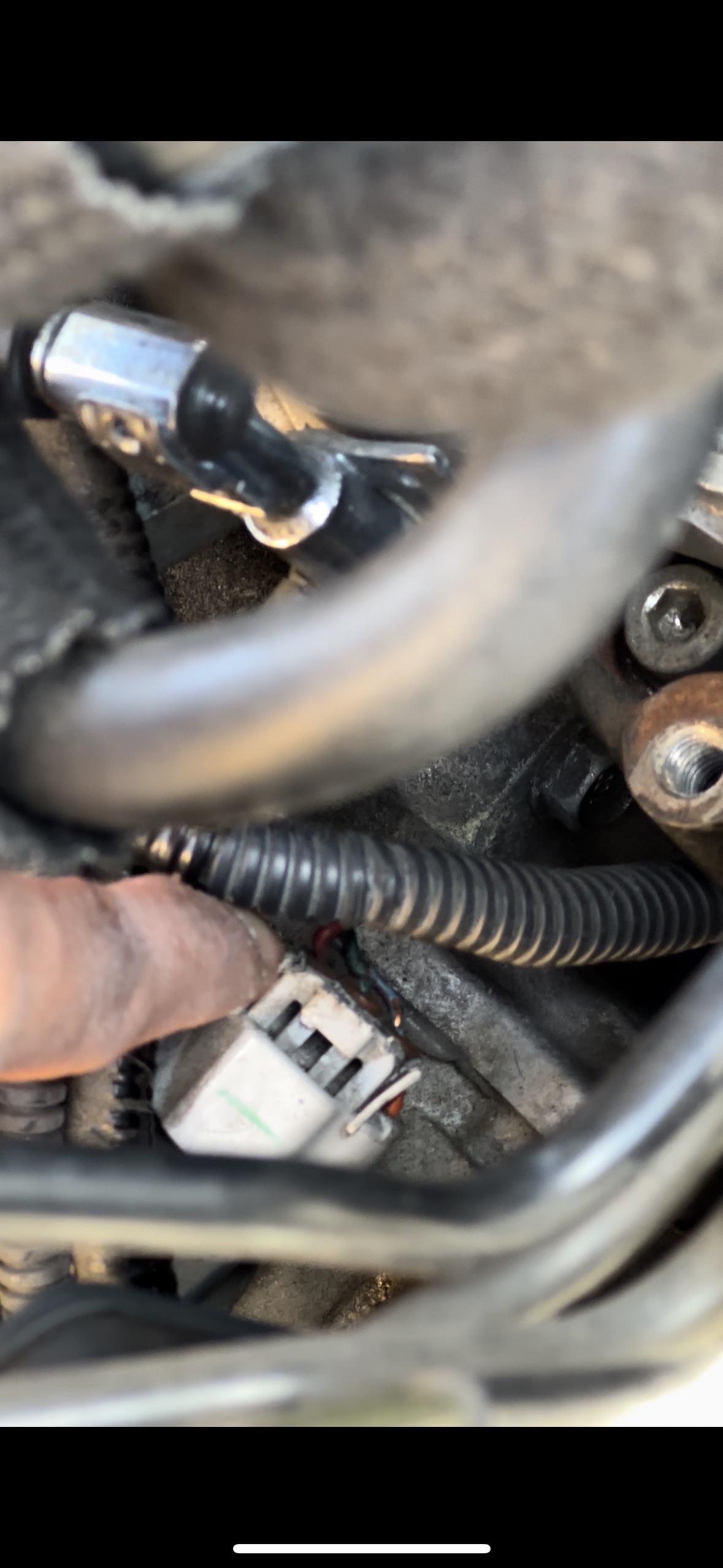 How to fix broken wires on wiring harness on camshaft position sensor