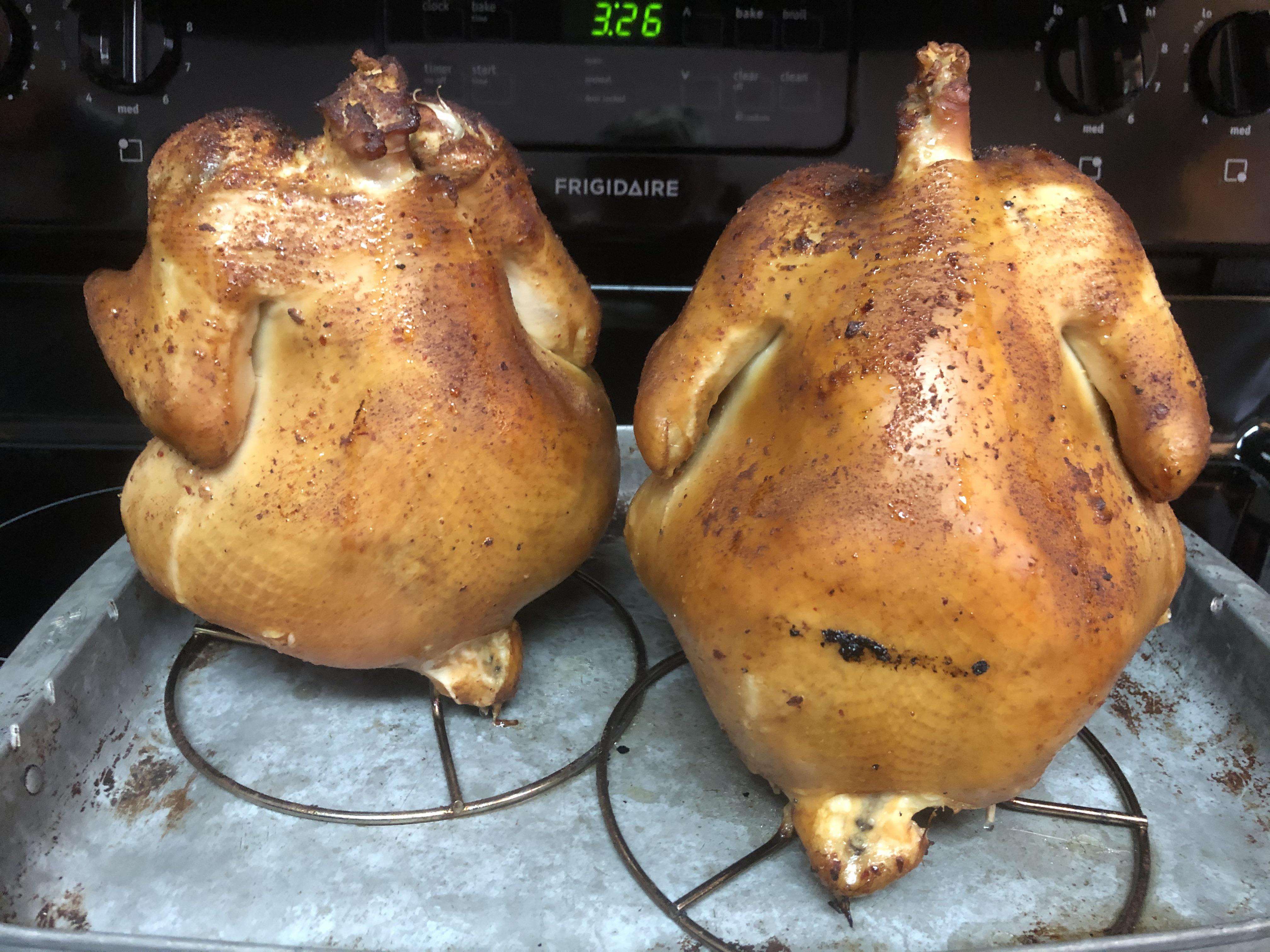Beer can chickens my father in law just finished r/BBQ