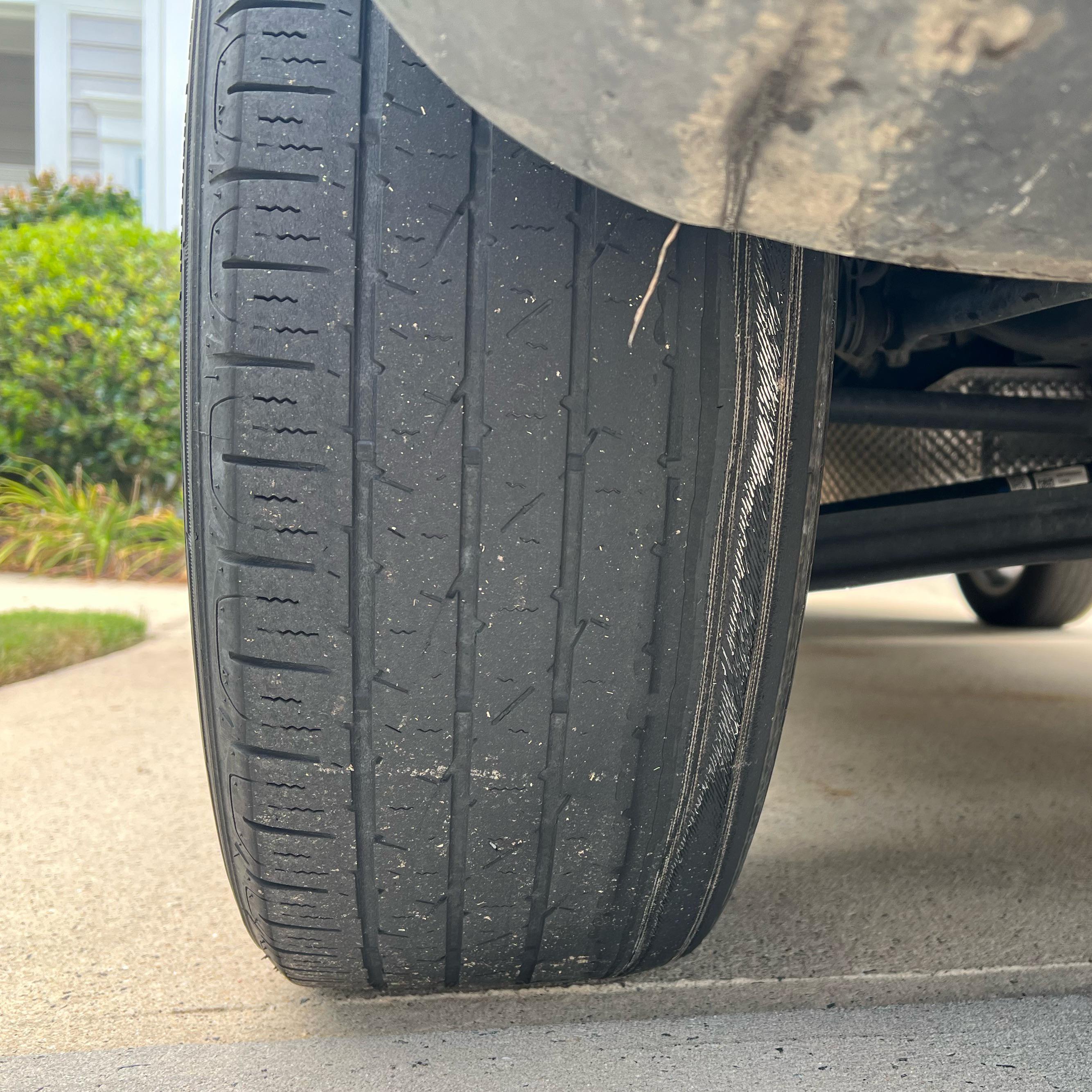 Rear tire of rental car given to me. No cars available to swap. How dangerous is this tire? r