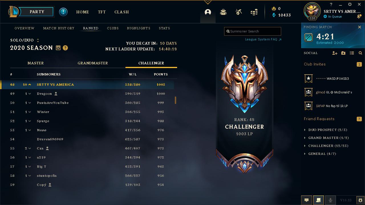 1000 Lp Challenger NA : r/CamilleMains
